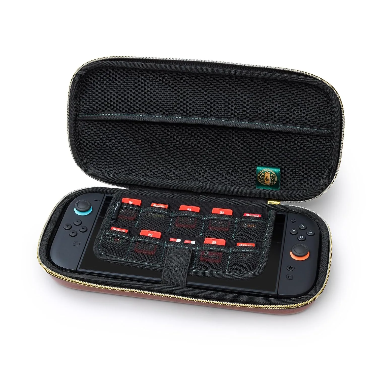 PowerA Protection Case for Nintendo Switch 2 - Zelda Hyrule Crest, Officially Licensed, Protective Storage, Holds up to 9 Game Cards and 2 microSD Express Cards, Integrated Play Stand