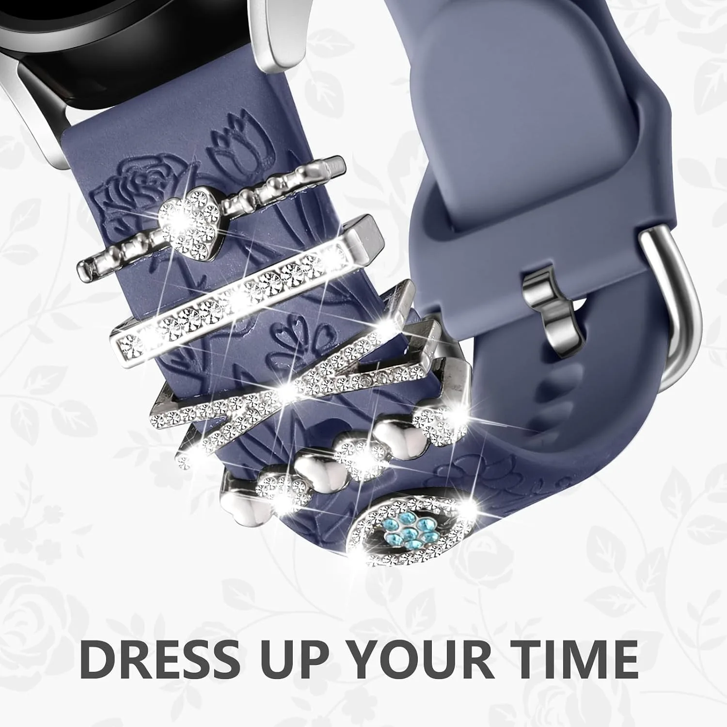 DaQin Flower Engraved Band Compatible with Samsung Galaxy Watch 7 Bands