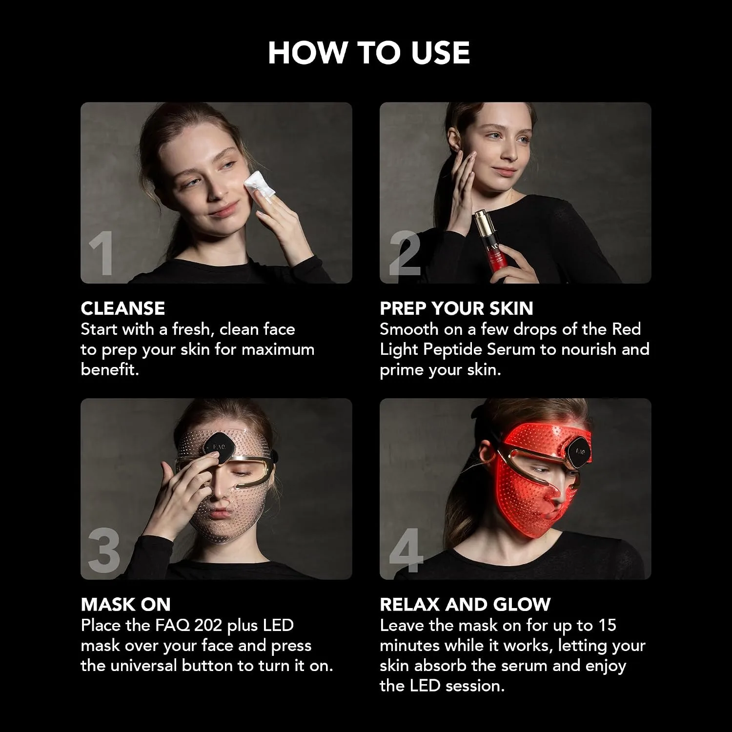 FAQ 202 Plus Advanced 8-Color LED Face Mask - Skin Care Device