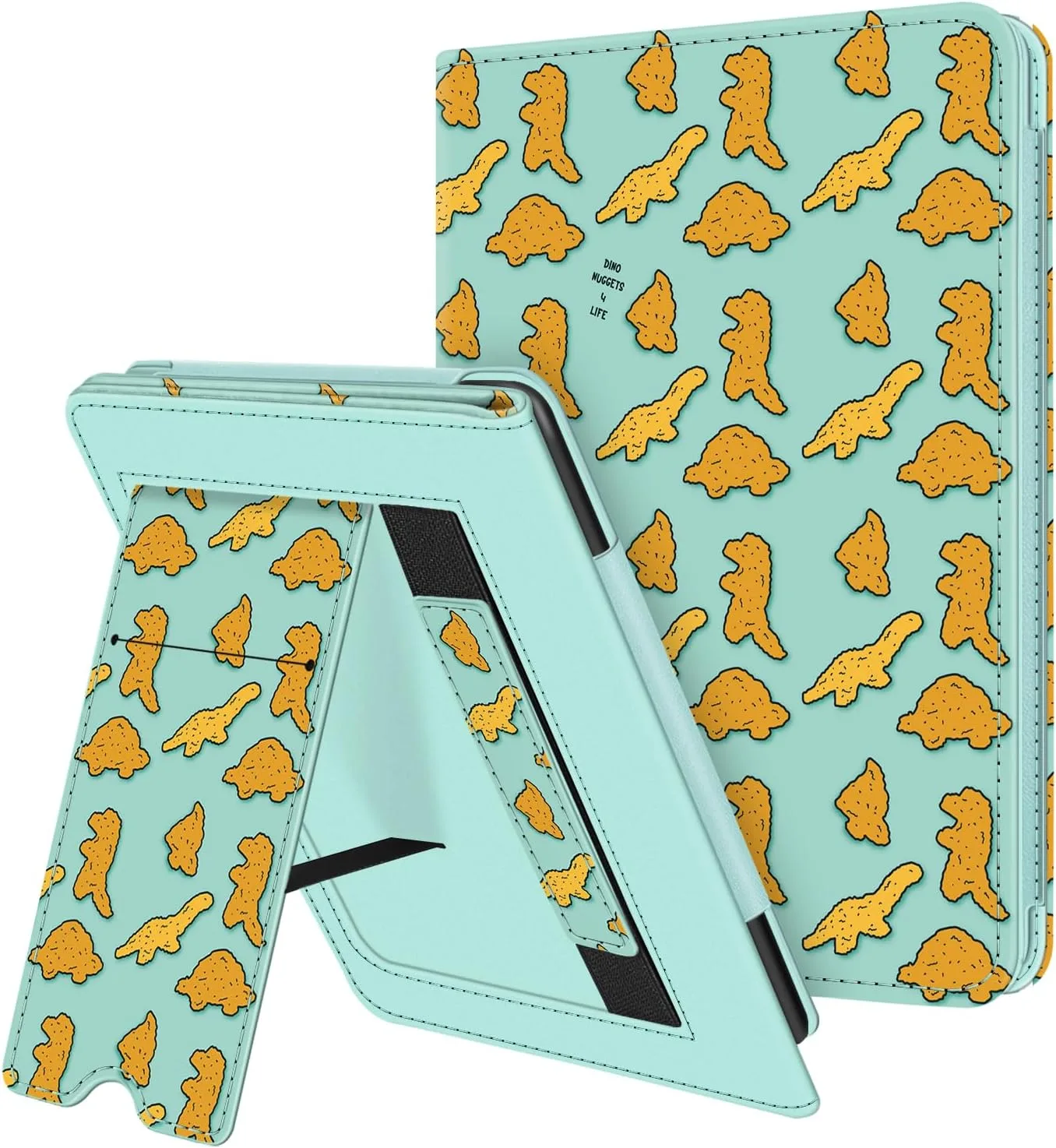 Fintie Stand Case for 6" Kindle 11th Generation 2024/2022, Dino Nuggets