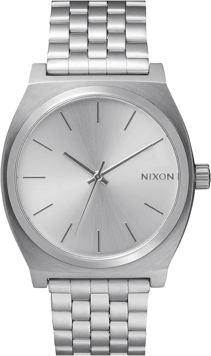 NIXON Time Teller A045 - 100m Water Resistant Men's Analog Fashion Watch (37mm Watch Face, 19.5mm-18mm Stainless Steel Band)