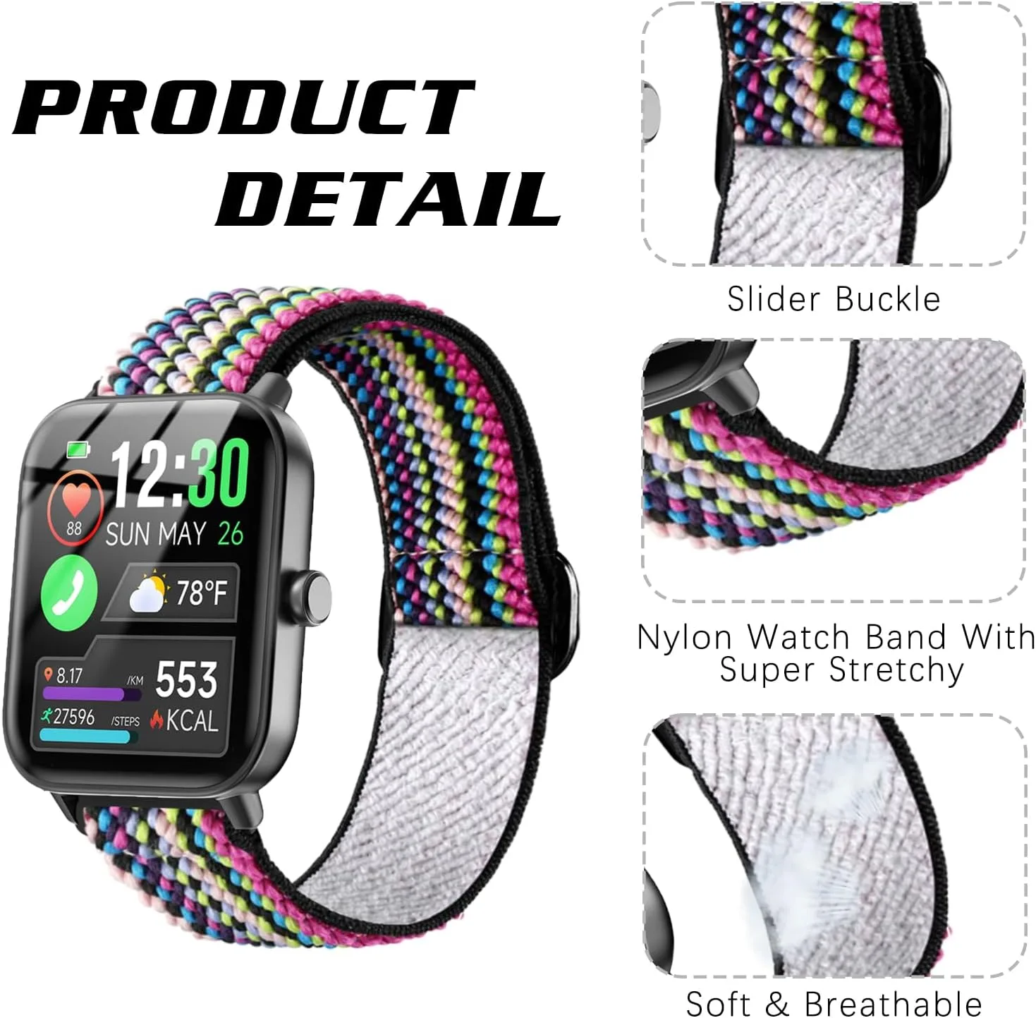 Watch Bands for GloryFit T80/T70/T60/T50/P99/P98 Smartwatch