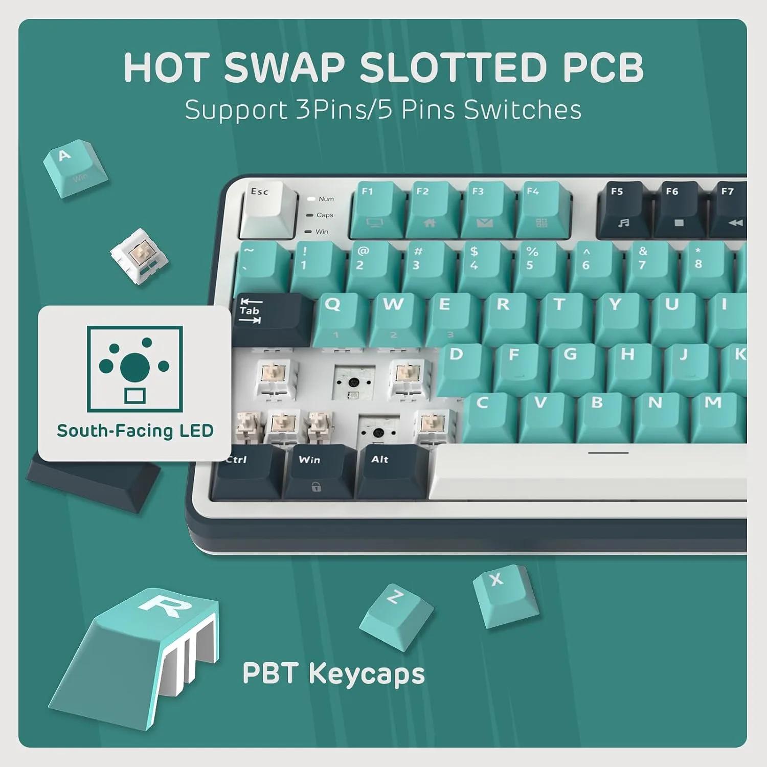 RK ROYAL KLUDGE S98 Wireless Mechanical Keyboard with Smart Display & Knob