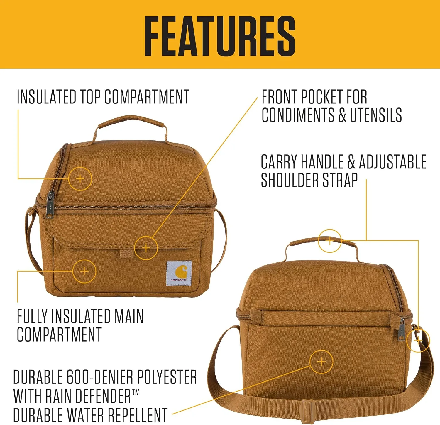 Carhartt Insulated 12 Can Cooler Gravel