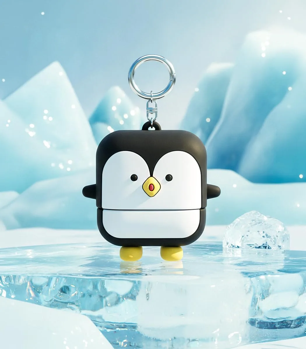 KAHI Airy Fit Sun Stick Penguin Silicone Keychain Holder Bag Charm Case