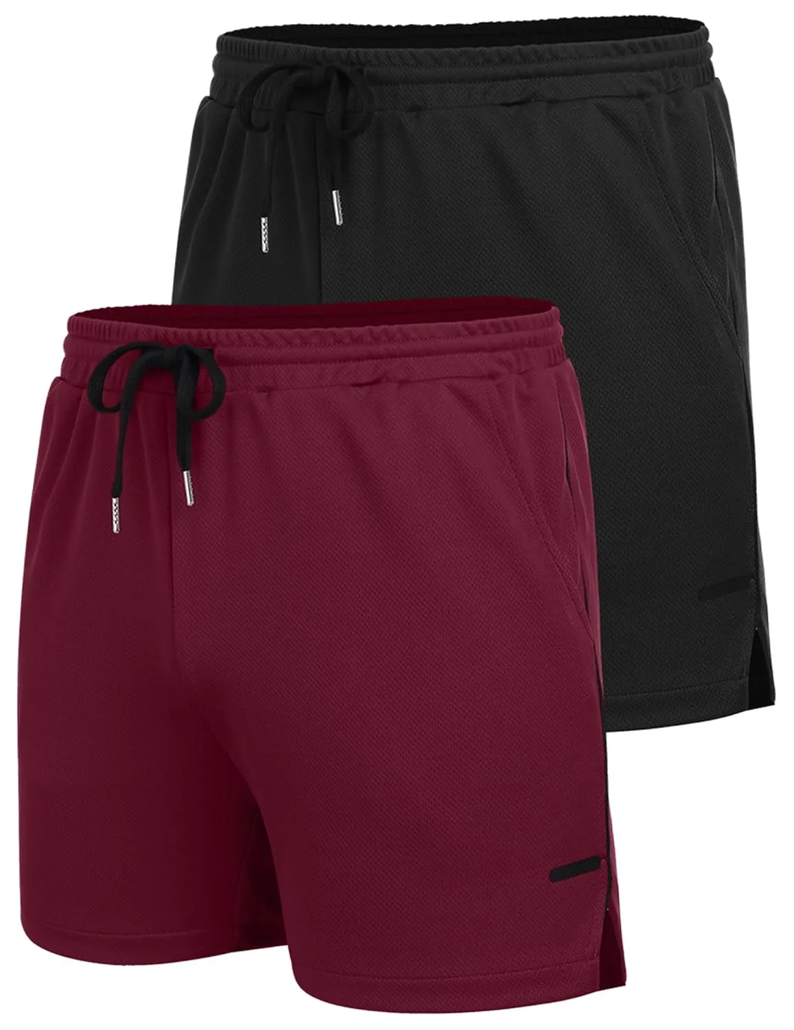 COOFANDY Men's 2 Pack Gym Workout Shorts Athletic 5 Inch Running Shorts
