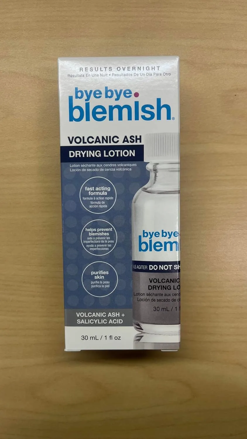 Bye Bye Blemish Volcanic Ash Drying Lotion, Acne Spot Treatment 1oz