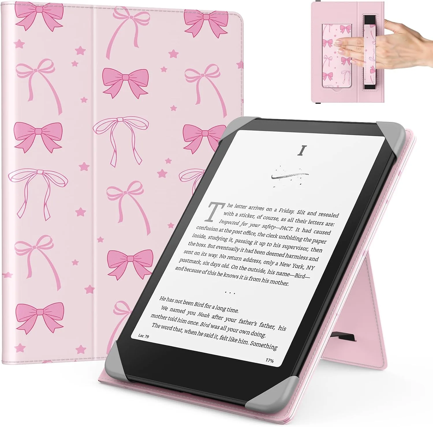 MoKo Universal Case for 6.8,7 Inch Paperwhite eReaders&Tablets,Bow