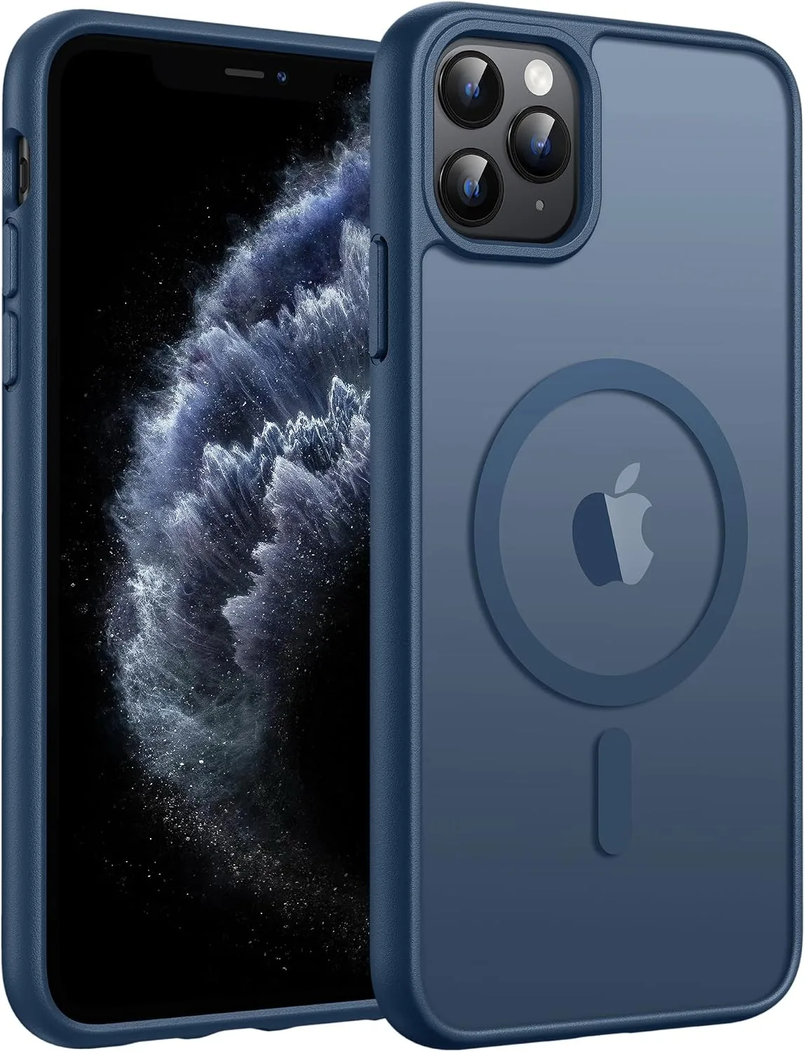 Carcasa Fntcase para iPhone 11 Pro compatible con Magsafe trasera mate translúcida