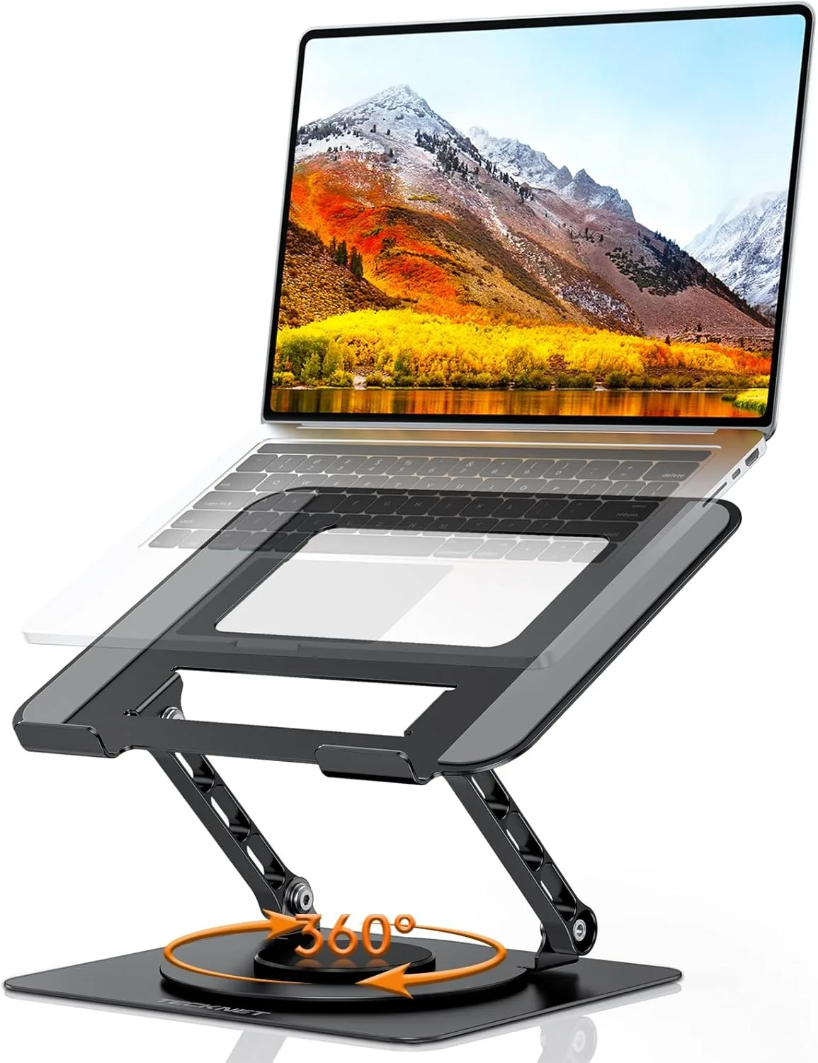 TECKNET Laptop Stand for Desk, 360° Rotating Laptop Stand for 10-17" Laptop