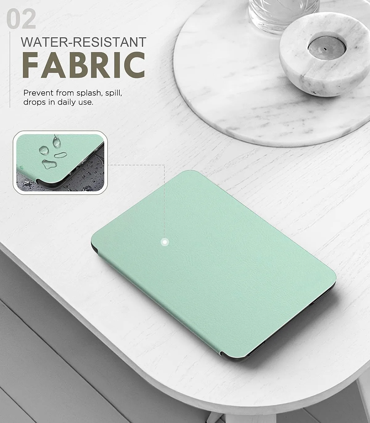 MoKo Case Fits 6" Kindle Basic 11th Generation 2024/2022, Agave Green
