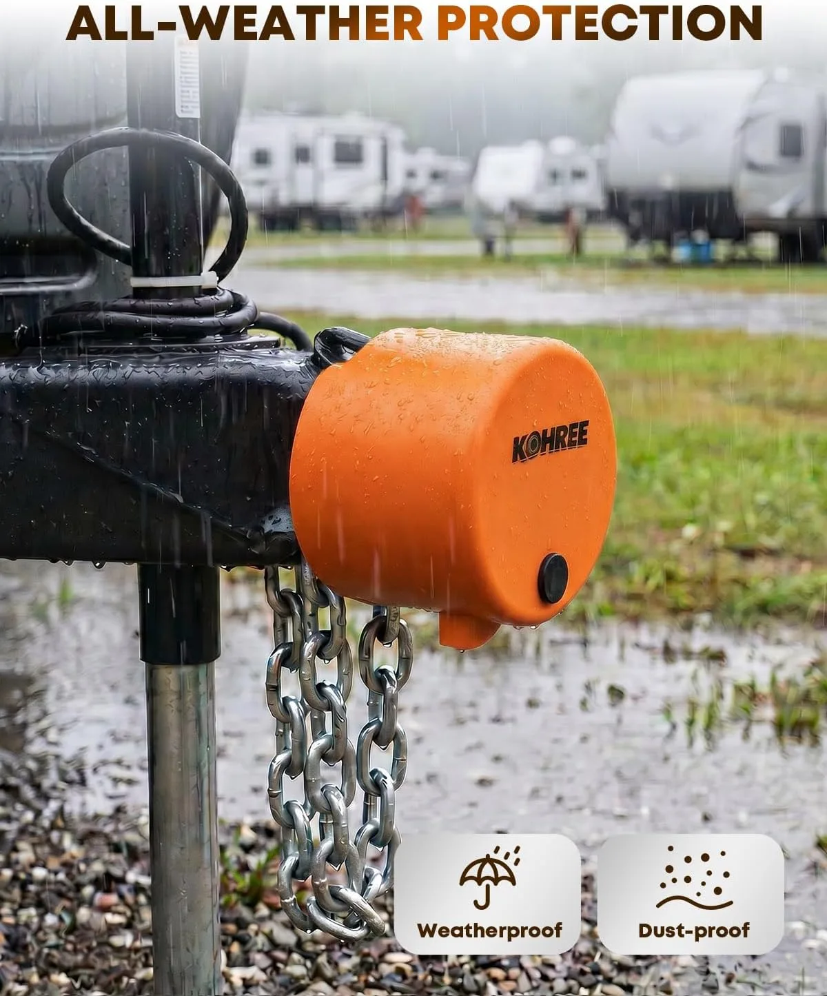 Kohree Trailer Coupler Lock for 2-5/16", 2", Anti Theft Tongue Lock
