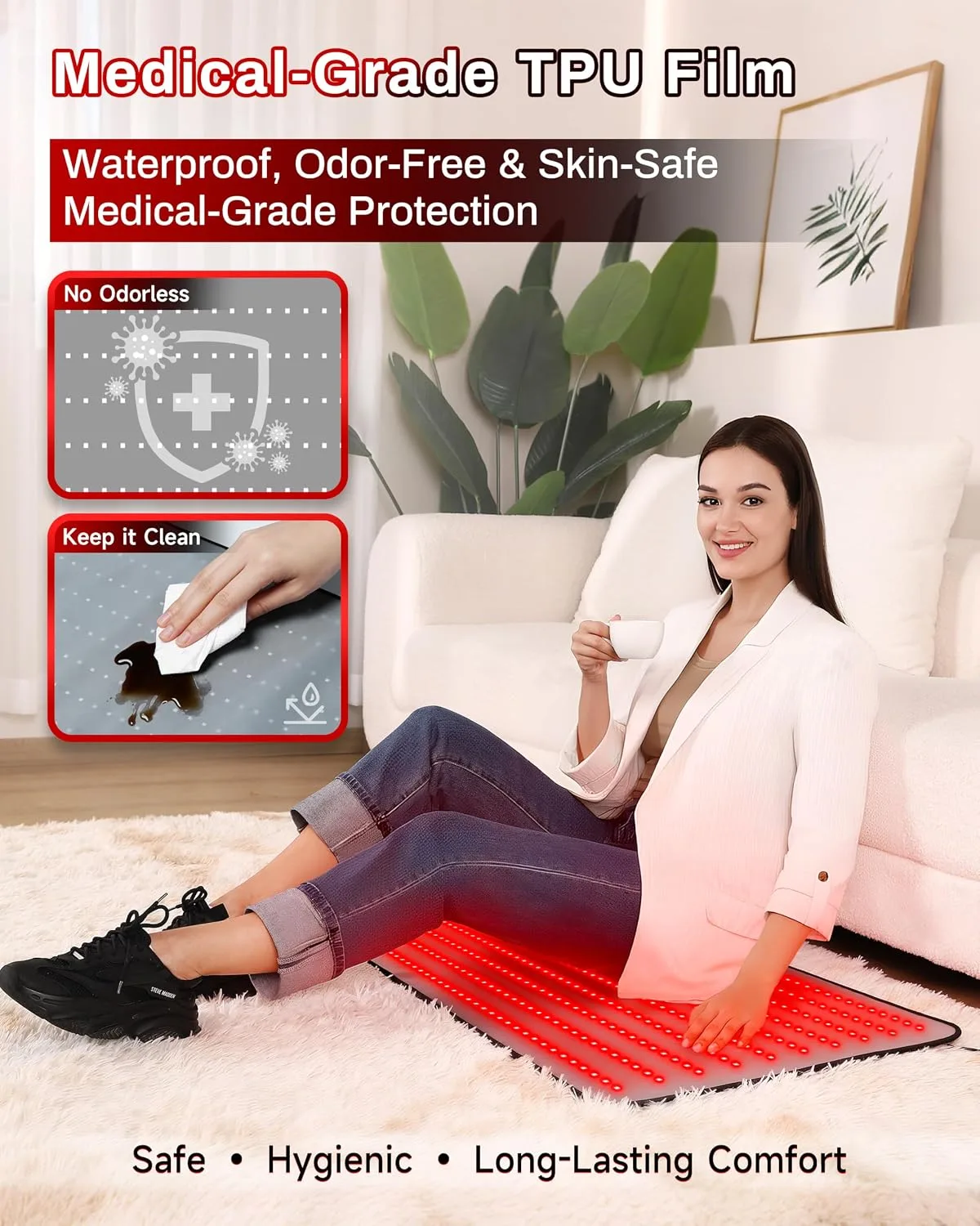 Medical Grade Red Light Therapy Mat for Body, FSA&HSA, 38" × 23.6"