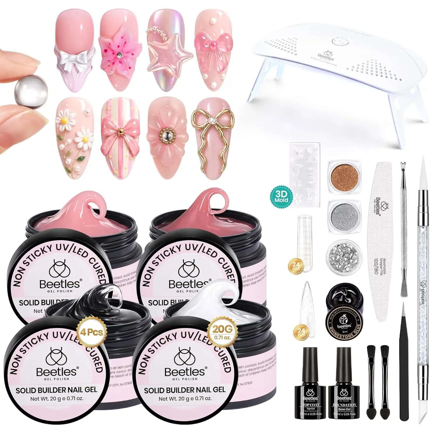 Gel Constructor para Uñas Beetles Builder Gel 15 ml Nude Jelly 8 en 1