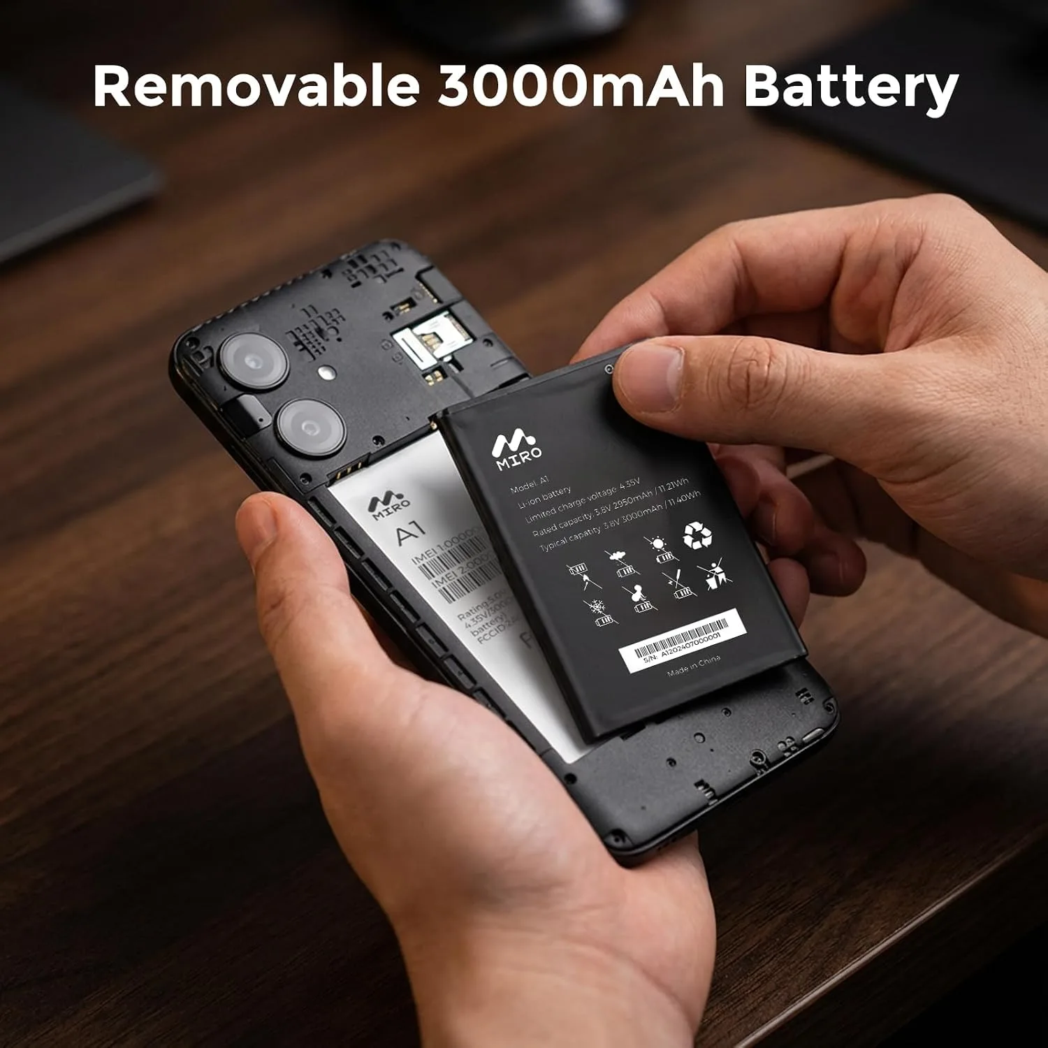 MIRO 4G Cell Phone - New Android 14 Go Edition Smartphone, 6" Display, 2GB+32GB (256GB Expandable), 3000mAh Battery, 5MP+2MP Camera, Dual SIM, 3.5mm Headphone Jack(Gray)