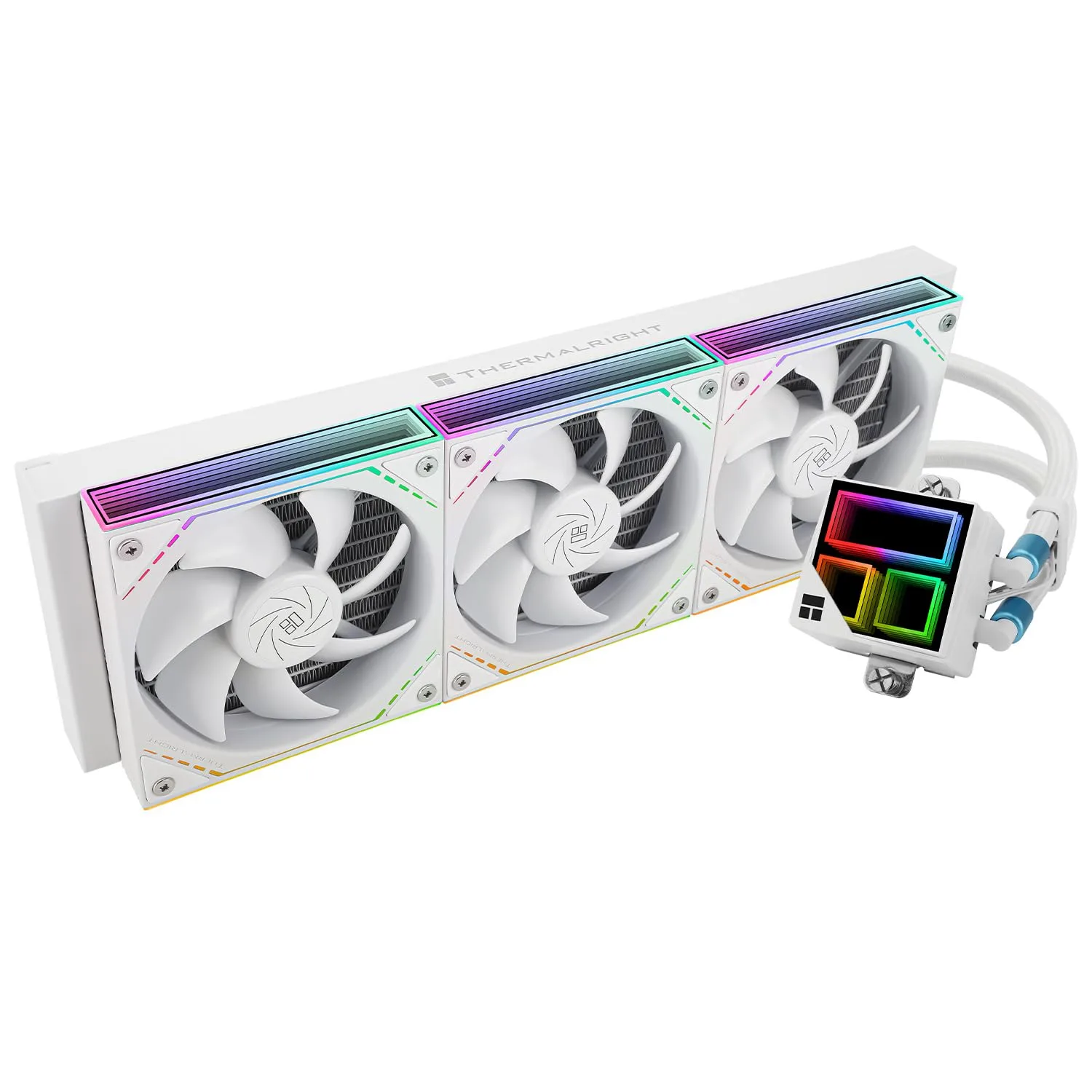 Thermalrlght Frozen Infinity 360 White CPU Aio Cooler,TL-M12W*3 PWM Fans,Computer CPU Water Cooler,ARGB Infinity Mirror,360 CPU Liquid Cooling:LGA1851/1700/1150/1151/1200/1851,PC Water Cooling