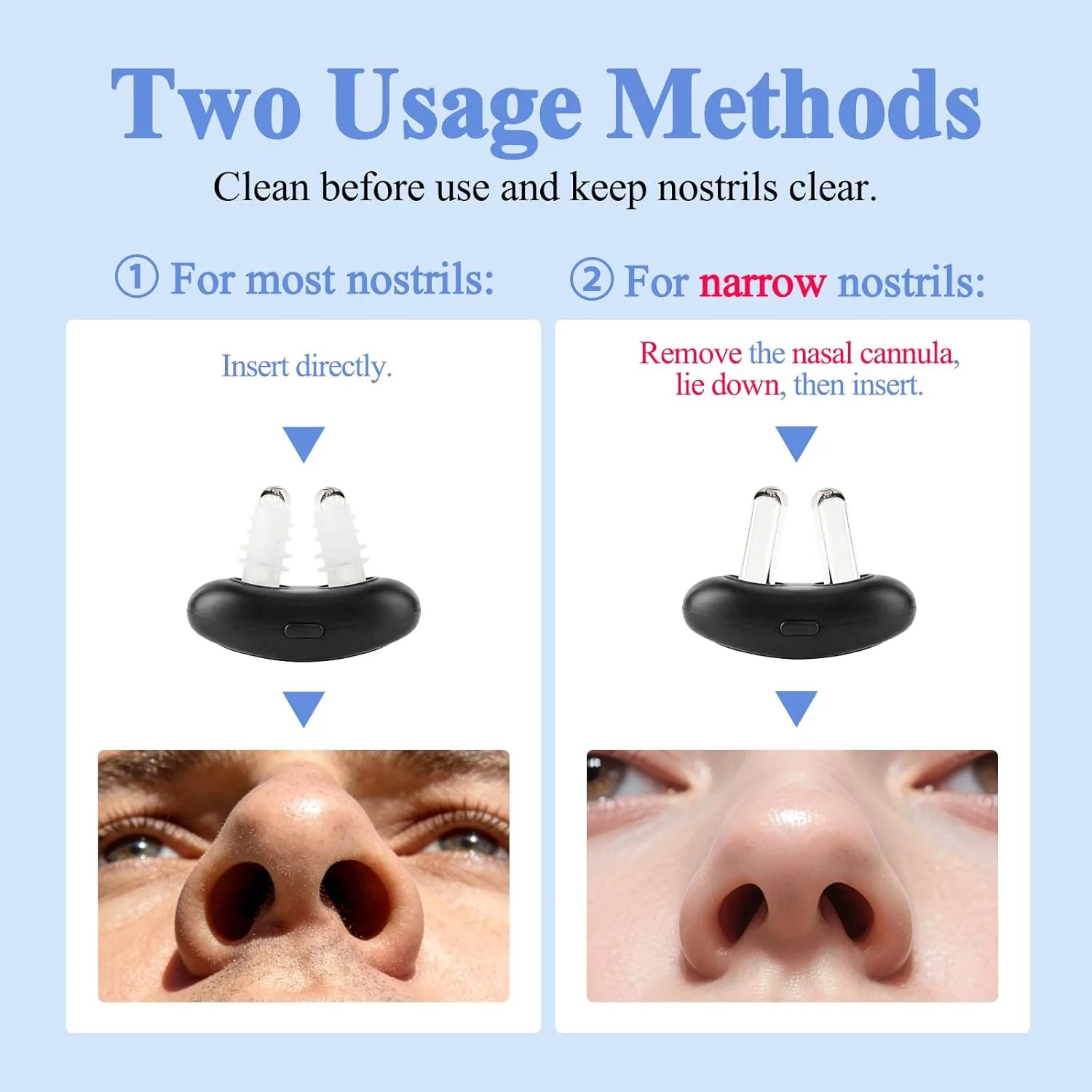 Red Light Nose Care Device, Lightweight, Black, 1PCS