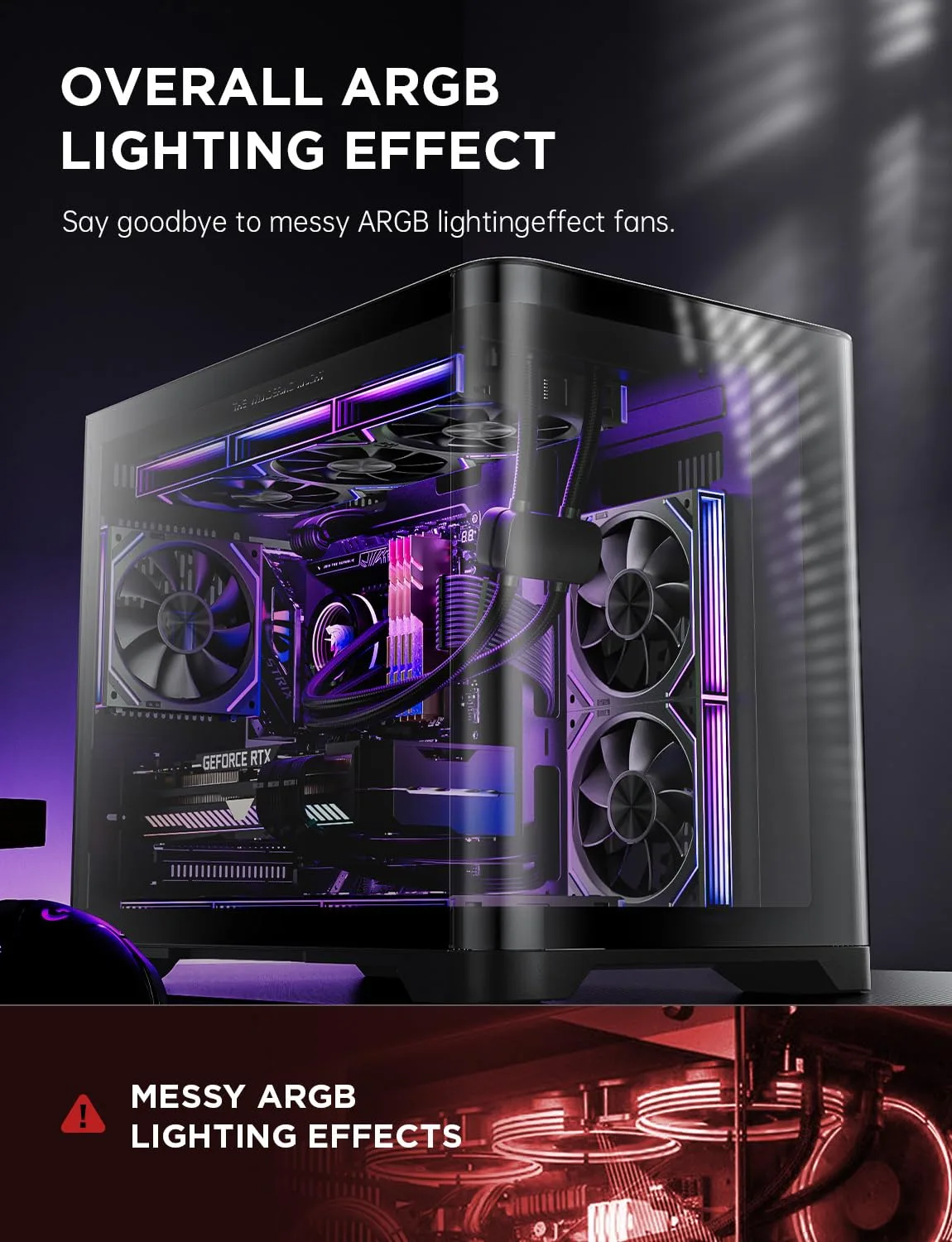 Asiahorse Dawn 120mm Case Fan, ARGB PWM 1850RPM/71CFM Airflow, Forward & Reverse Blade Design, Low Noise, Precision HDB Bearings High Performance UNI PC Fan Modular Daisy Chain