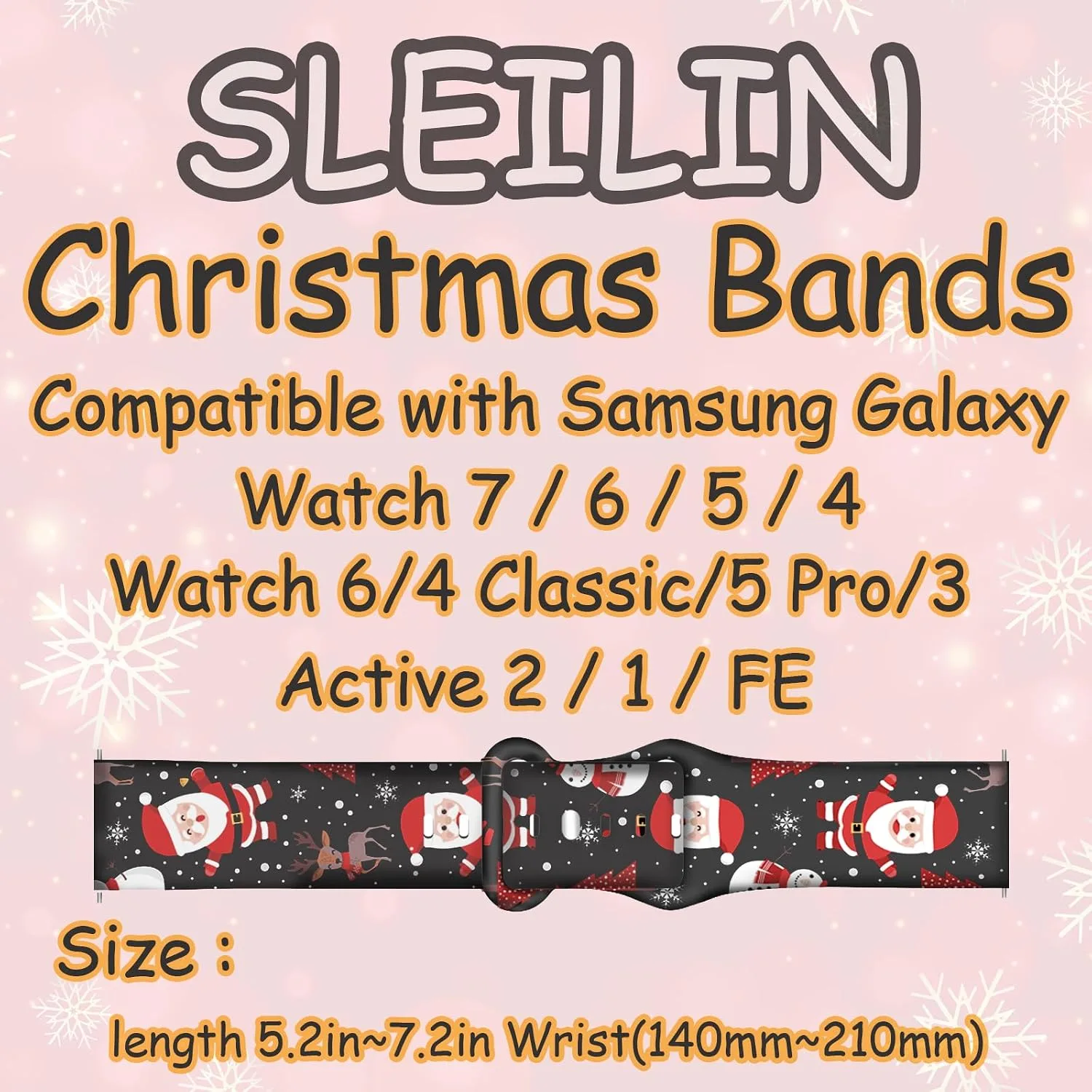 Christmas Halloween Bands Compatible with Samsung Galaxy Watch 7 Band 6 5 4 Active 2 FE 40mm 44mm/Watch 6/4 Classic/5 Pro/3, 20mm Holiday Replacement Strap Band for Samsung Watch Bands Women