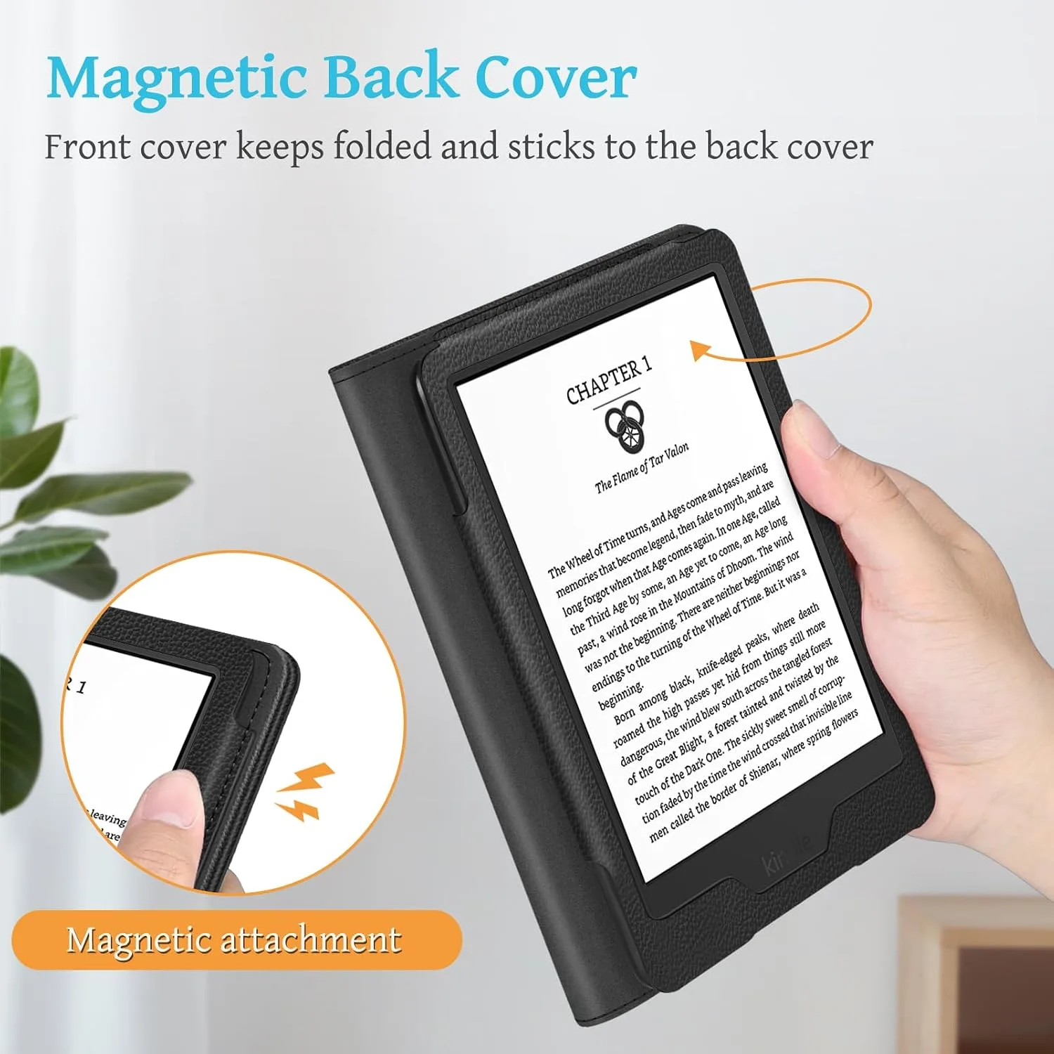Fintie Stand Case for 6" Kindle 11th Generation 2024/2022, Black