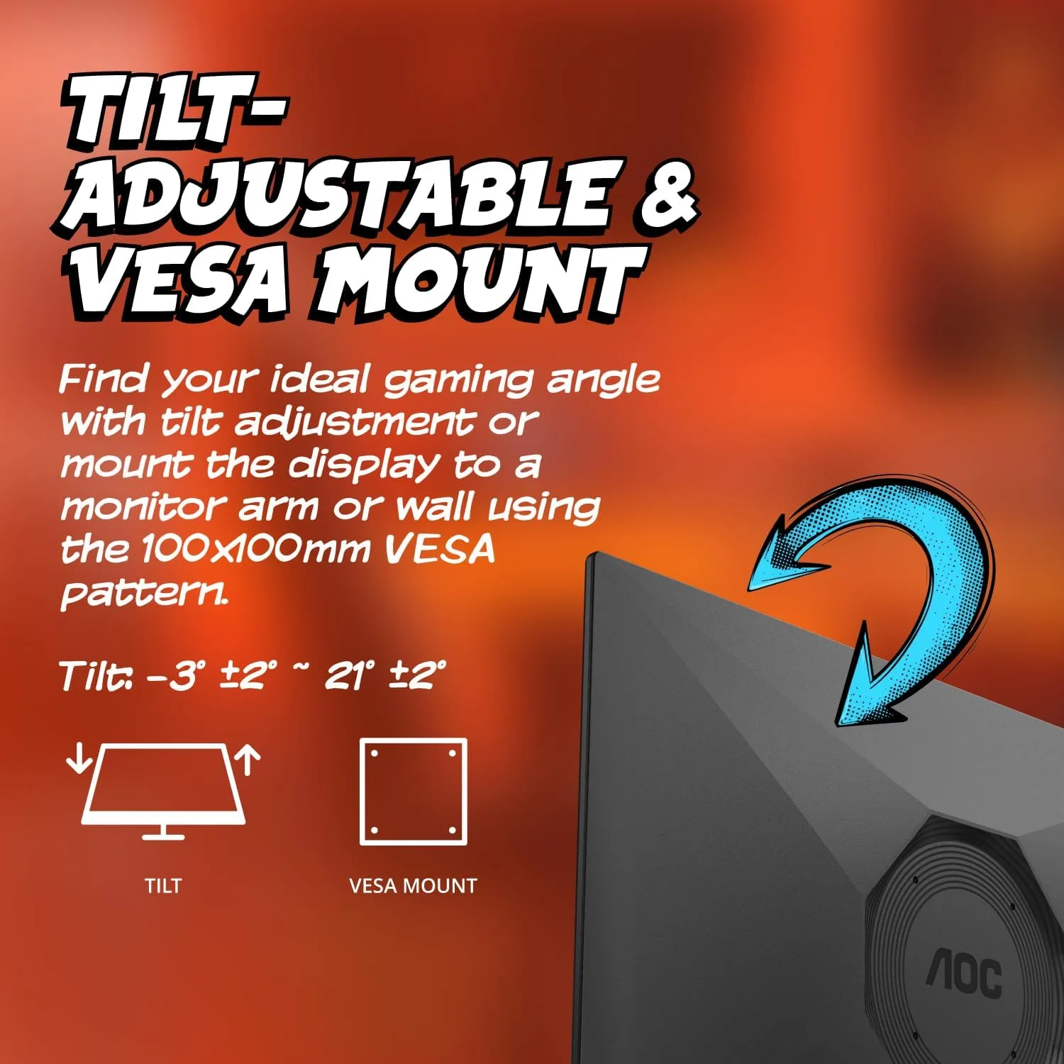 AOC 25" Gaming Monitor FHD 260Hz Overclocked IPS NVIDIA G-SYNC, 25G51Z