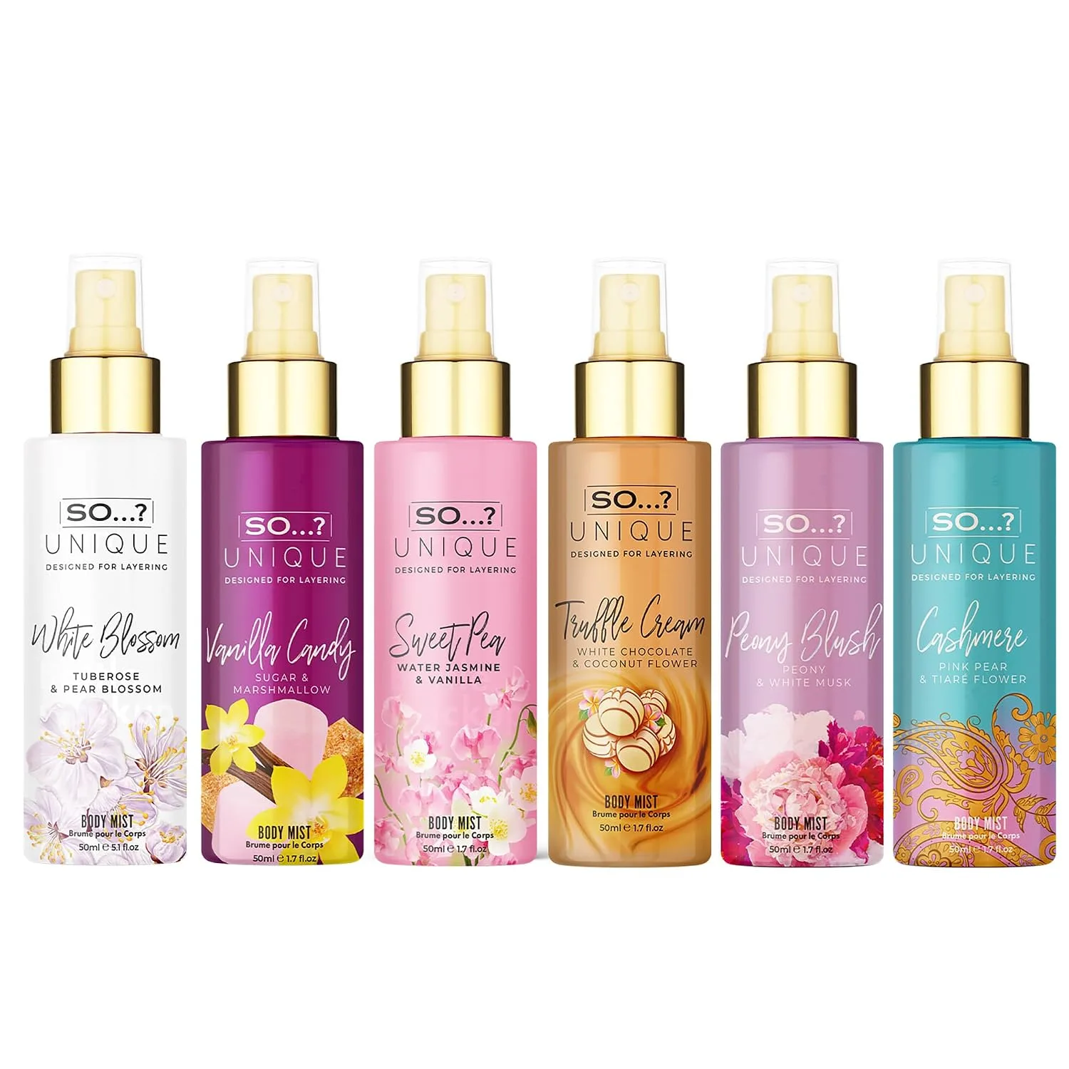So...?…? Unique Body Mist Set, 6 pcs