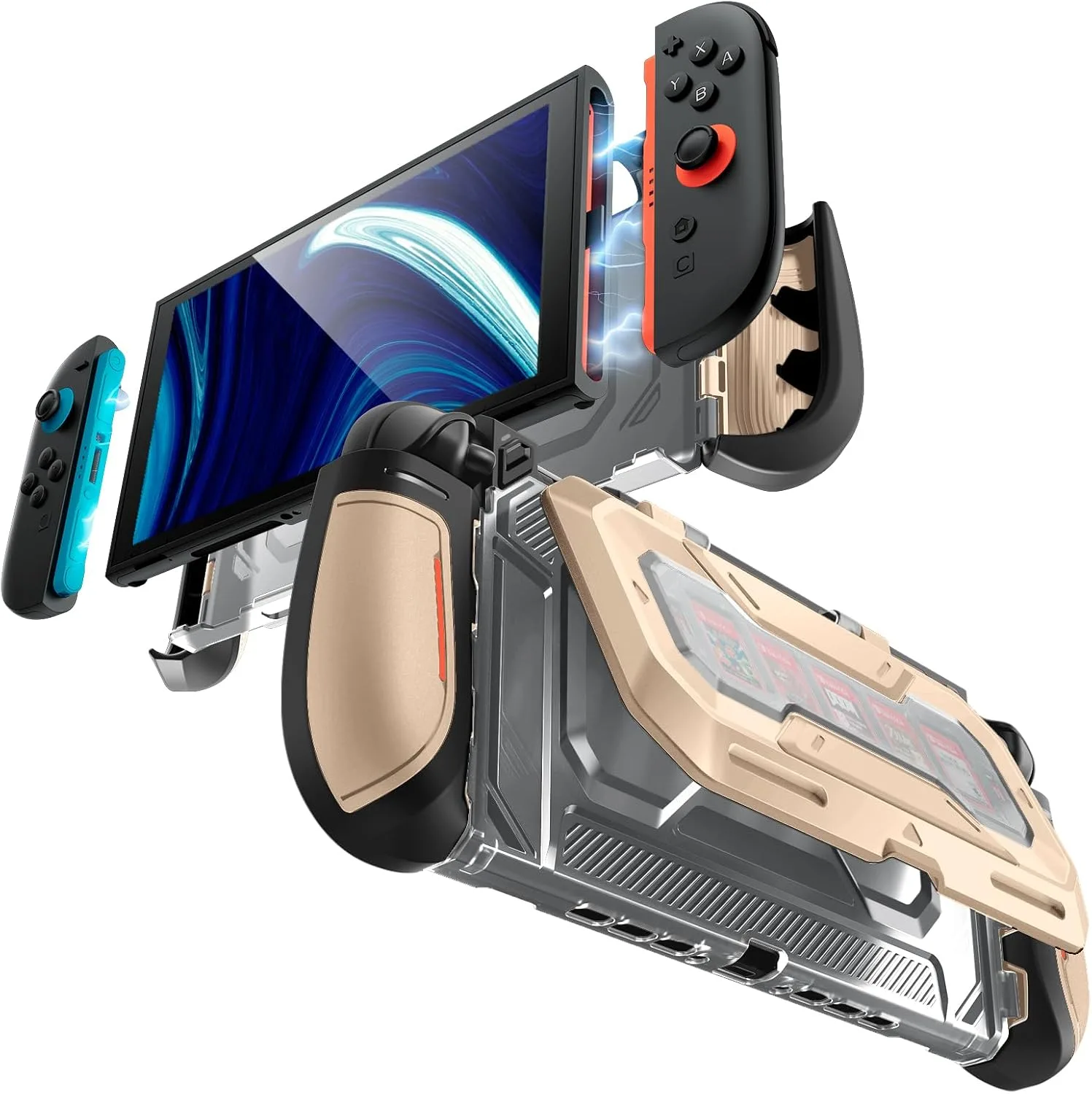 Mumba Titan Case for Nintendo Switch 2 with Kickstand & 7 Card Slots,Desert