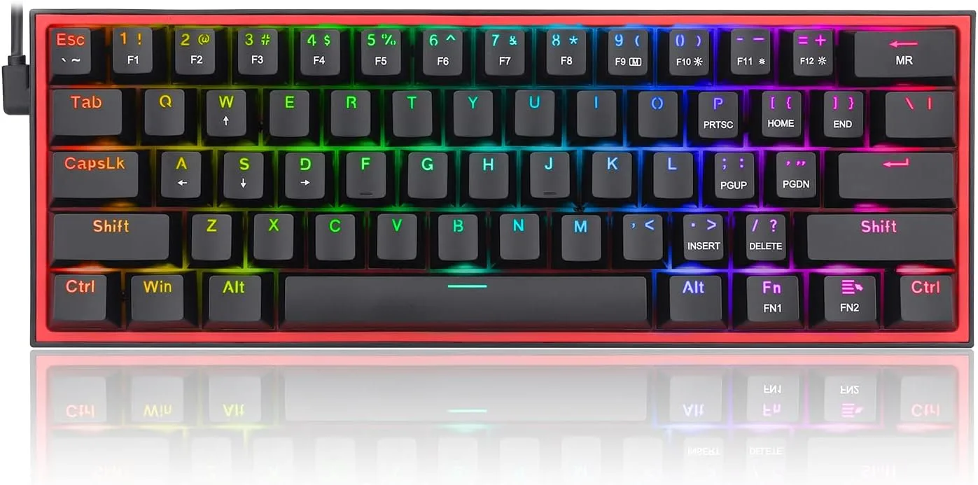 Redragon K617 Wired 60% Compact Hot-Swap RGB Gaming Mechanical Keyboard