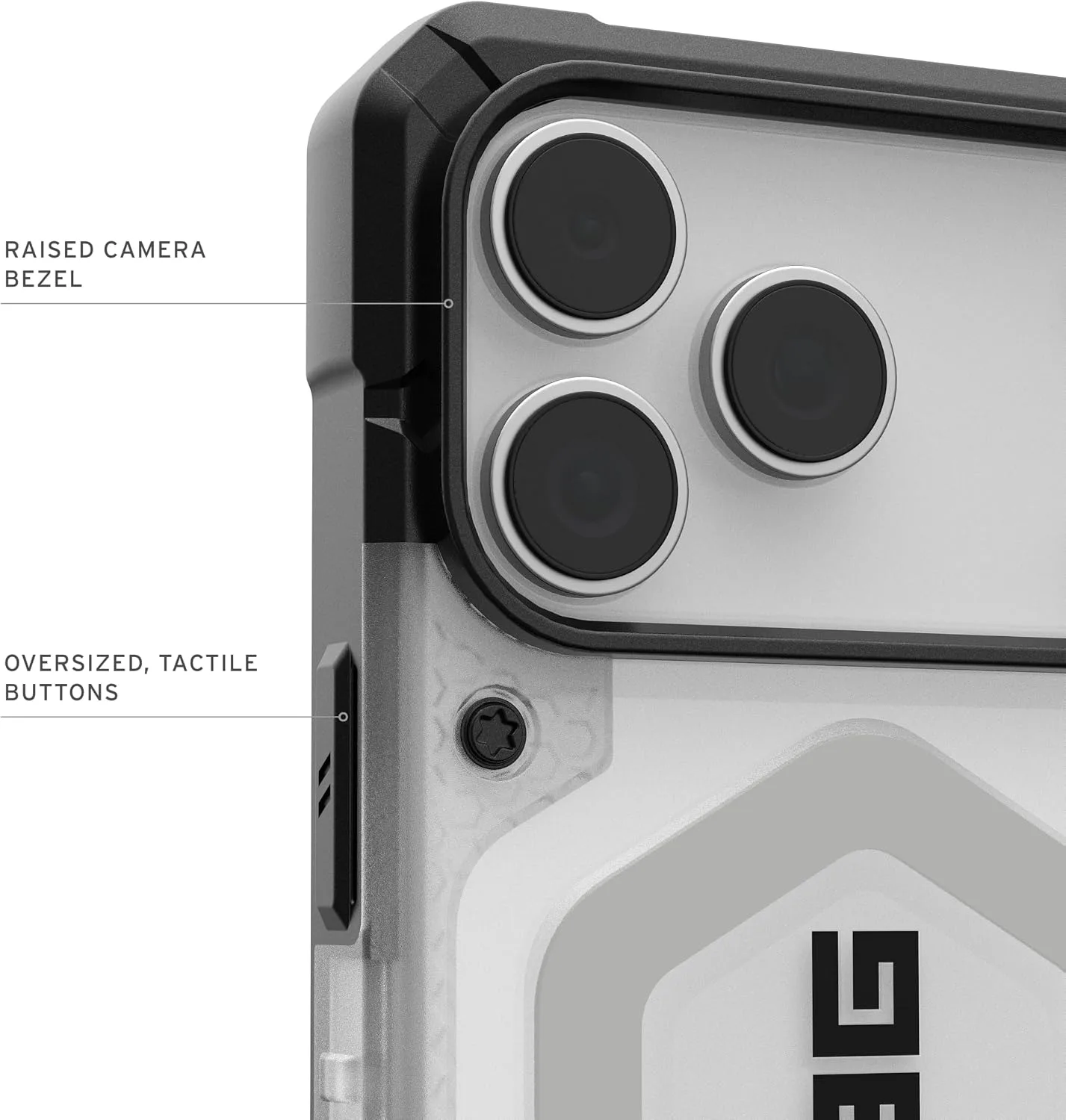 UAG Pathfinder Clear for iPhone 18 Pro Max Case/17 Pro Max Case, Ice/Silver