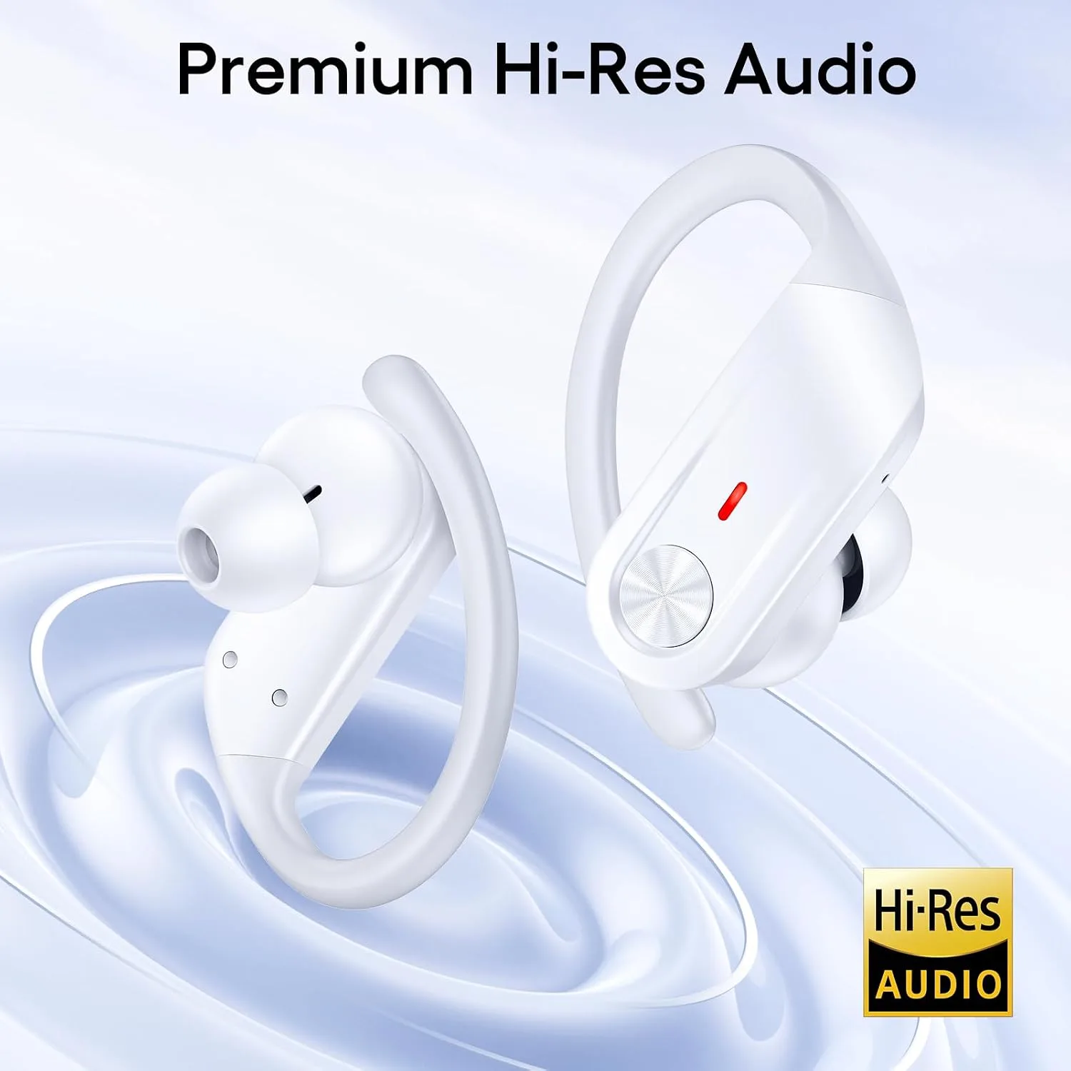 Hybrid Active Noise Cancelling Wireless Ear Buds 80 Hrs Playtime Hi-Res Stereo Quality Bluetooth Earbuds with Transparency Mode Headphones Bluetooth Earhooks ANC Earphones for Work Sports Travel