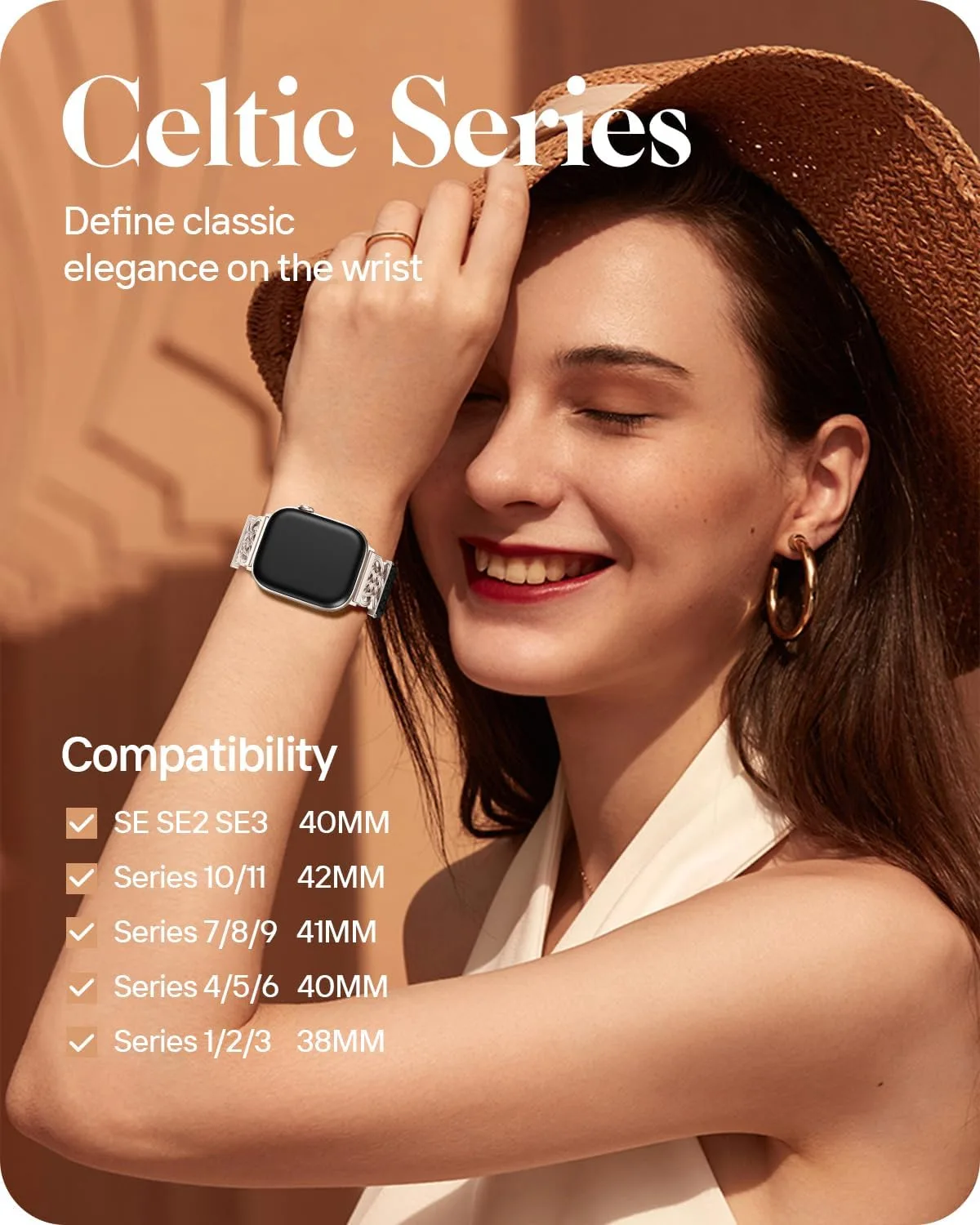 Braided Stretchy Band for Apple Watch Bands for Women 38mm 40mm 41mm 42mm