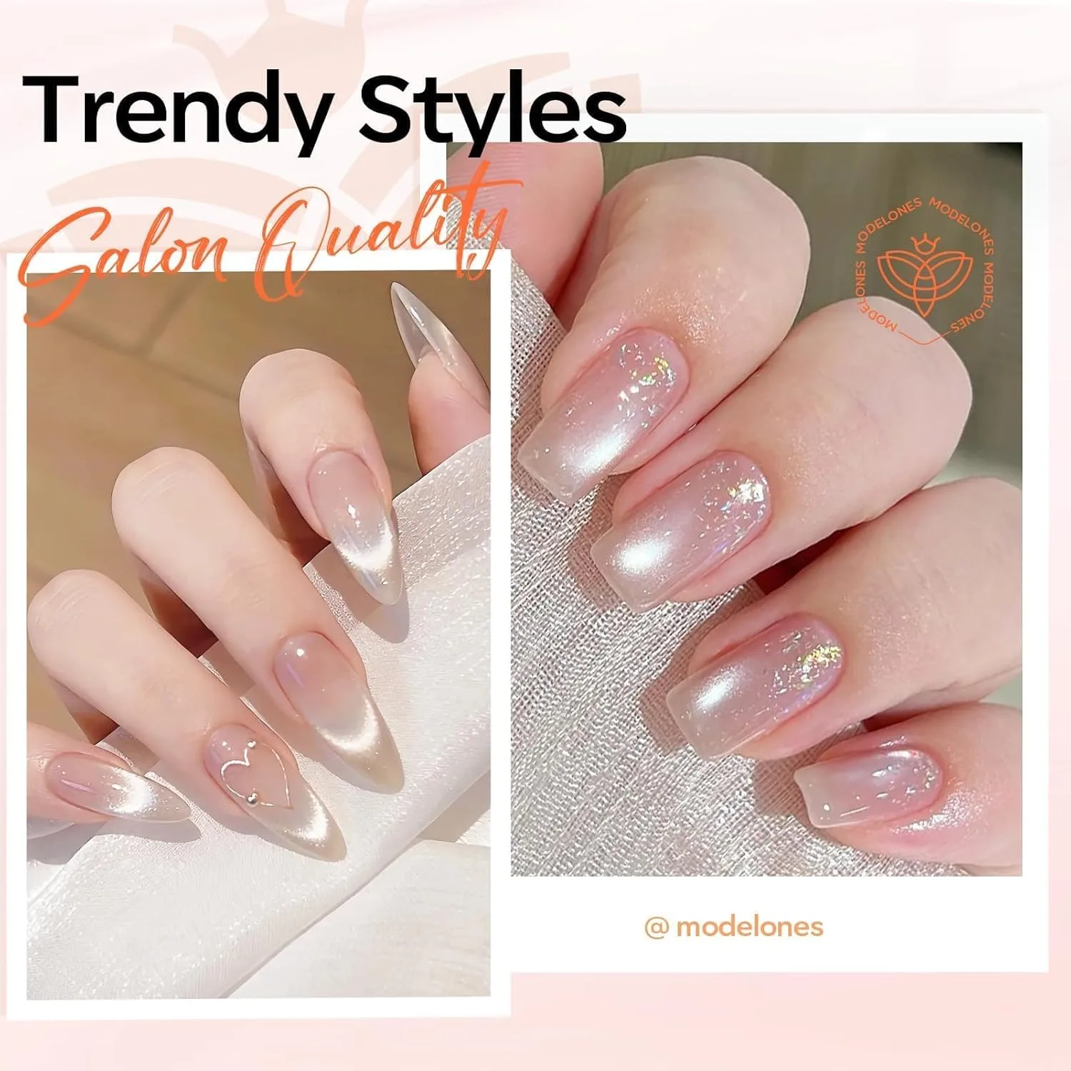 Modelones Cat Eye Magnet for Fall Brown Cat Eye Gel Polish 5PCS