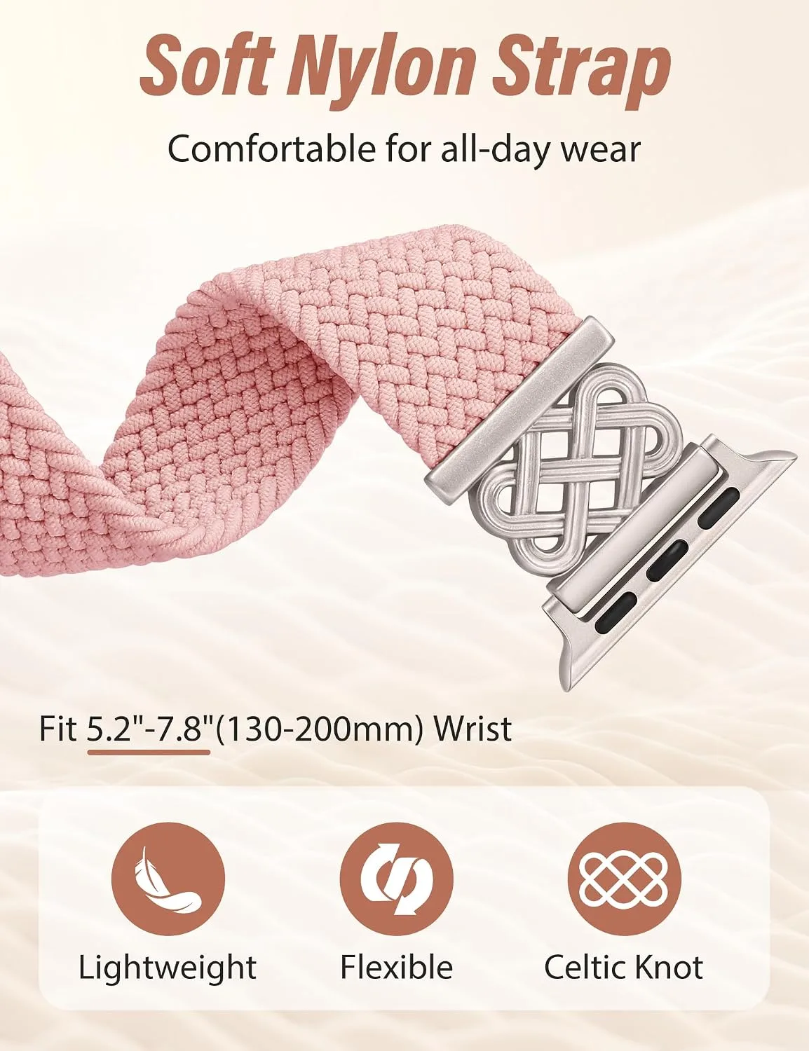 Braided Stretchy Band with Magnetic Clasp for Apple Watch Bands Women Men