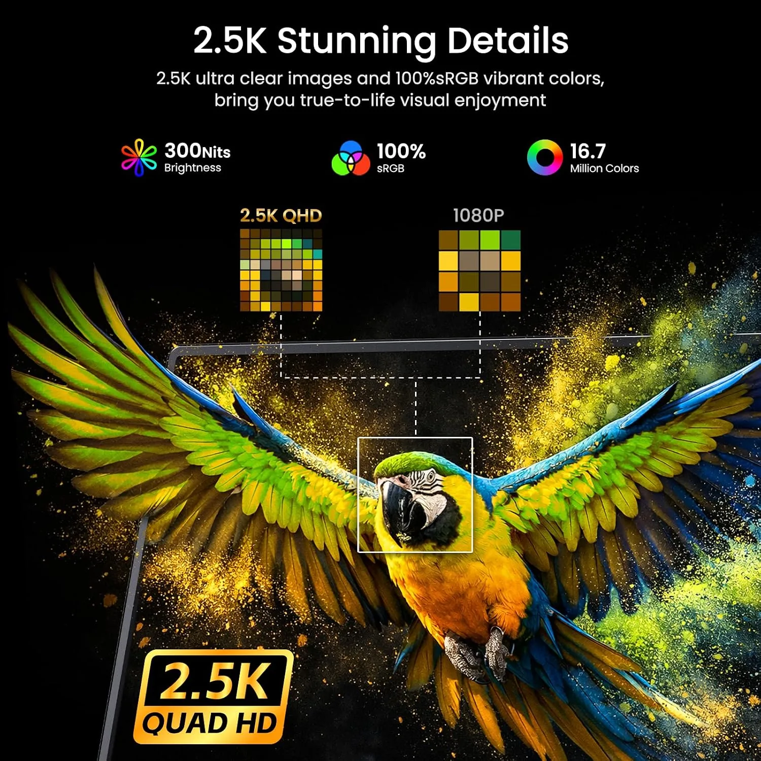 VILVA 17.3" QHD 165Hz USB-C HDMI Gaming Monitor