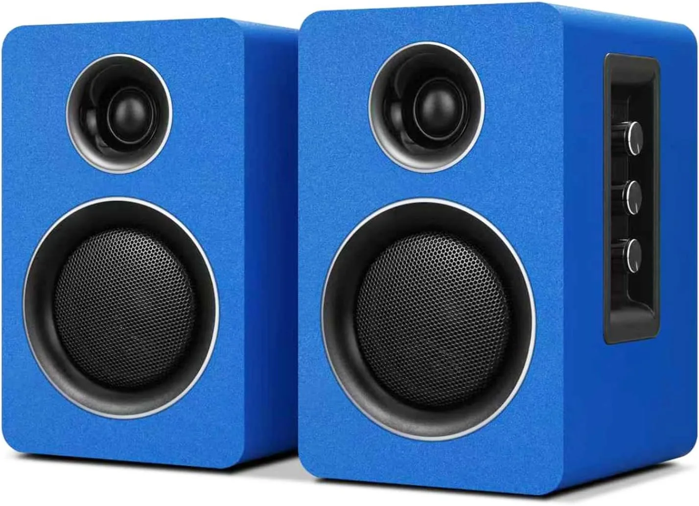 Computer Speakers, Bluetooth 5.3, USB-C, AUX/RCA, 3.5-Inch Woofer, Blue