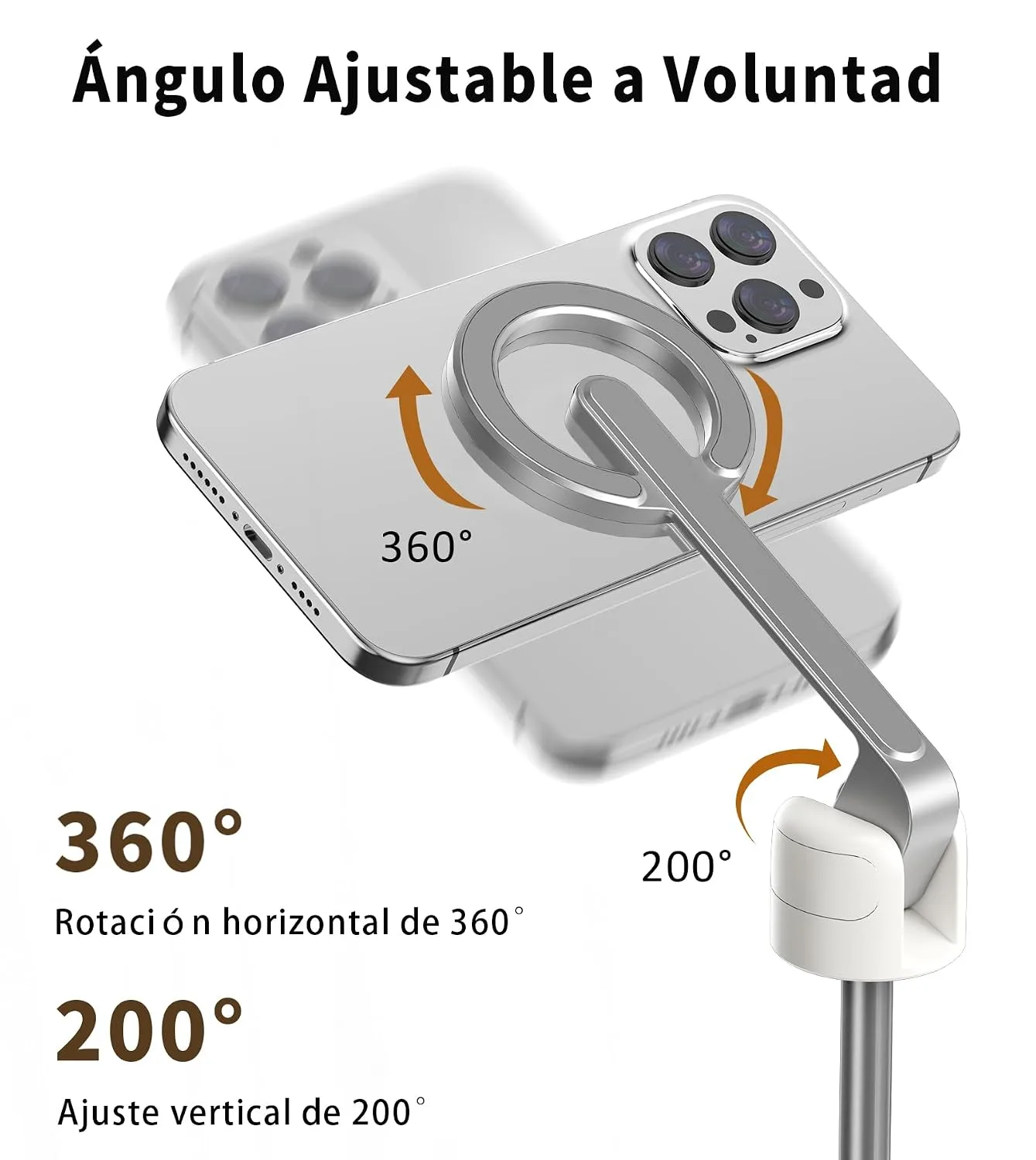 TONEOF 68" Magnetic Aluminum Phone Tripod Selfie Stick for iPhone & Android