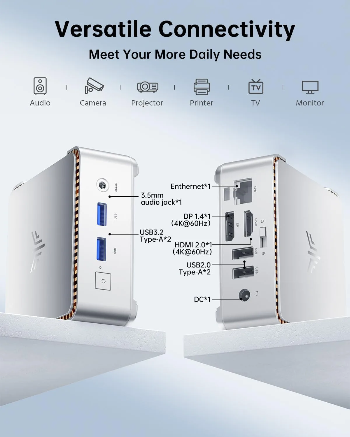 KAMRUI Essenx E2 N150 Mini PC, 8GB DDR4 256GB SSD Mini Computers