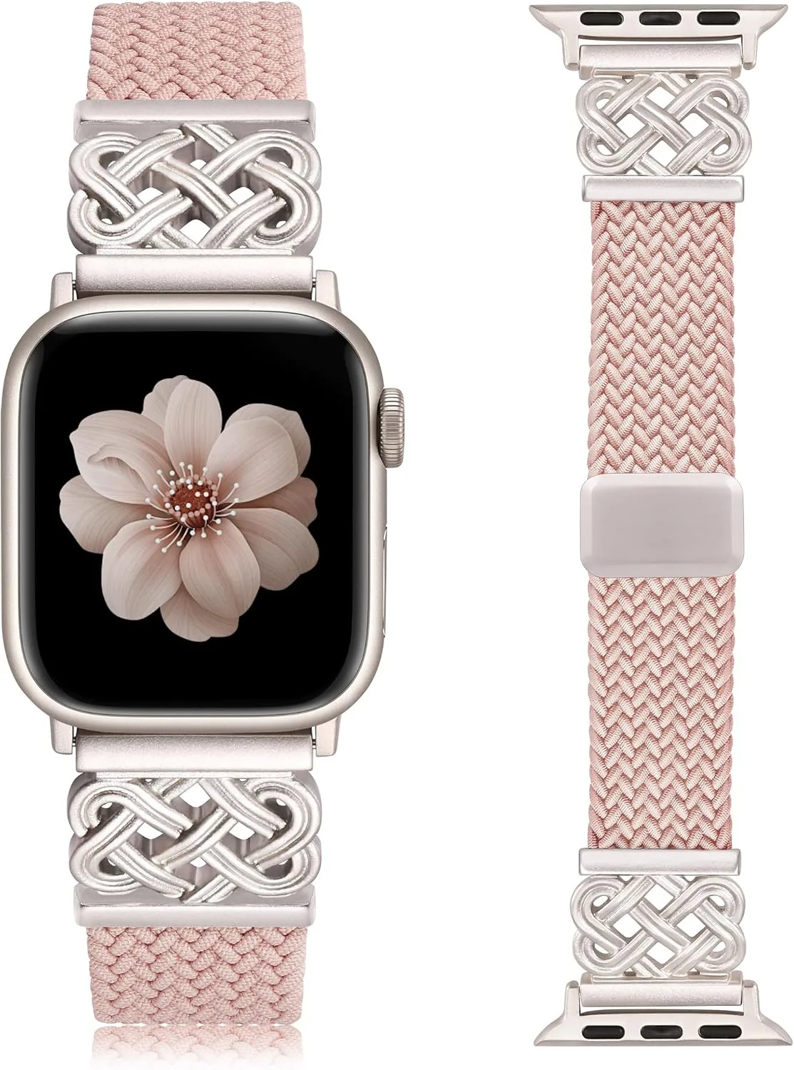 Correa trenzada elástica con cierre magnético para Apple Watch unisex Toyouths