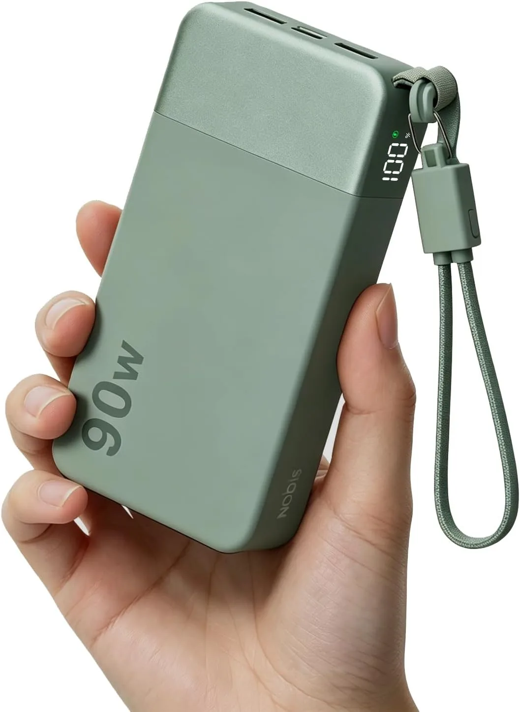 NOBIS 90W Portable Charger 20000mAh Power Bank with Detachable C-Cable