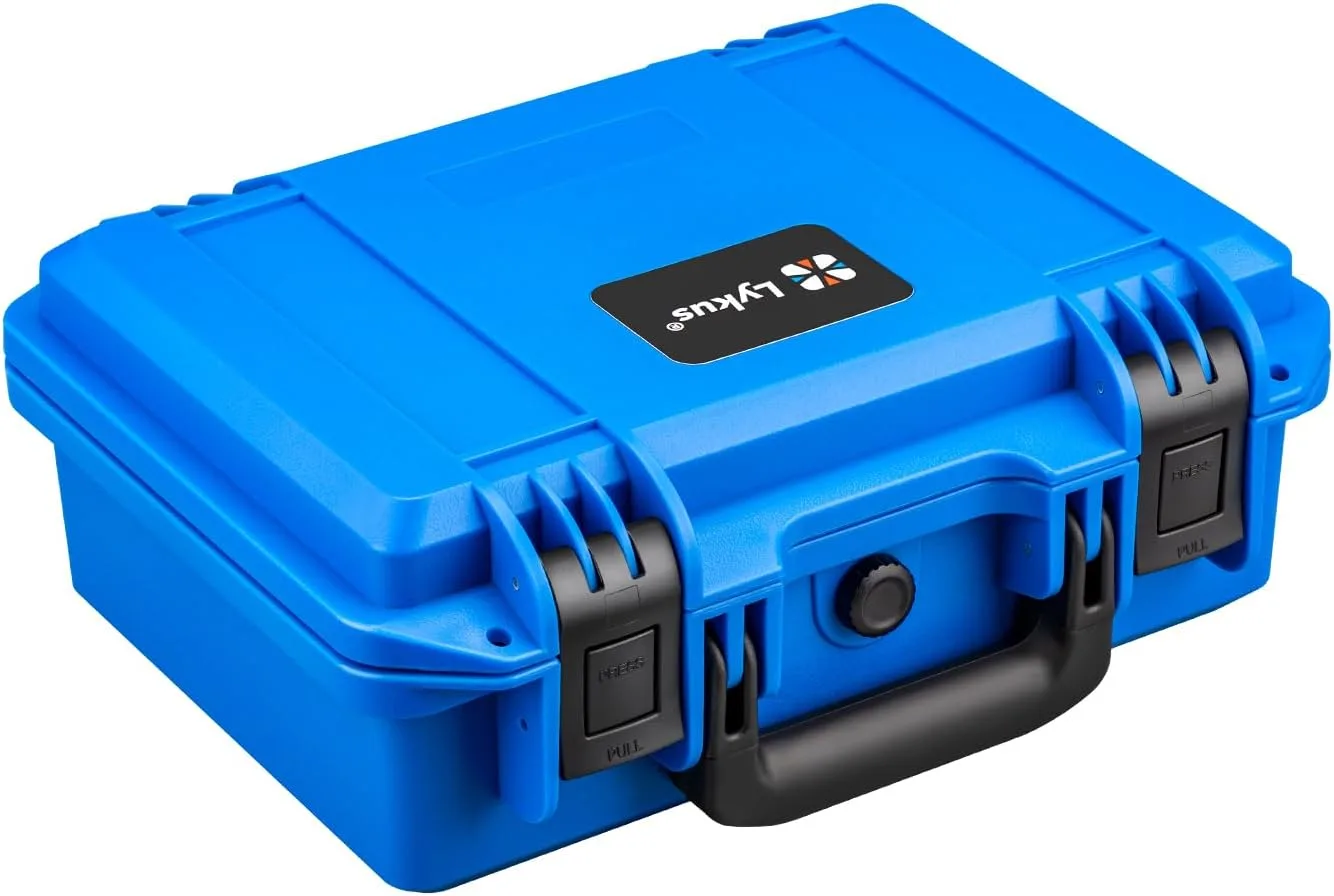 Lykus HC-3010 Waterproof Hard Case with Foam, Inner Size 10.75x6.65x3.94in