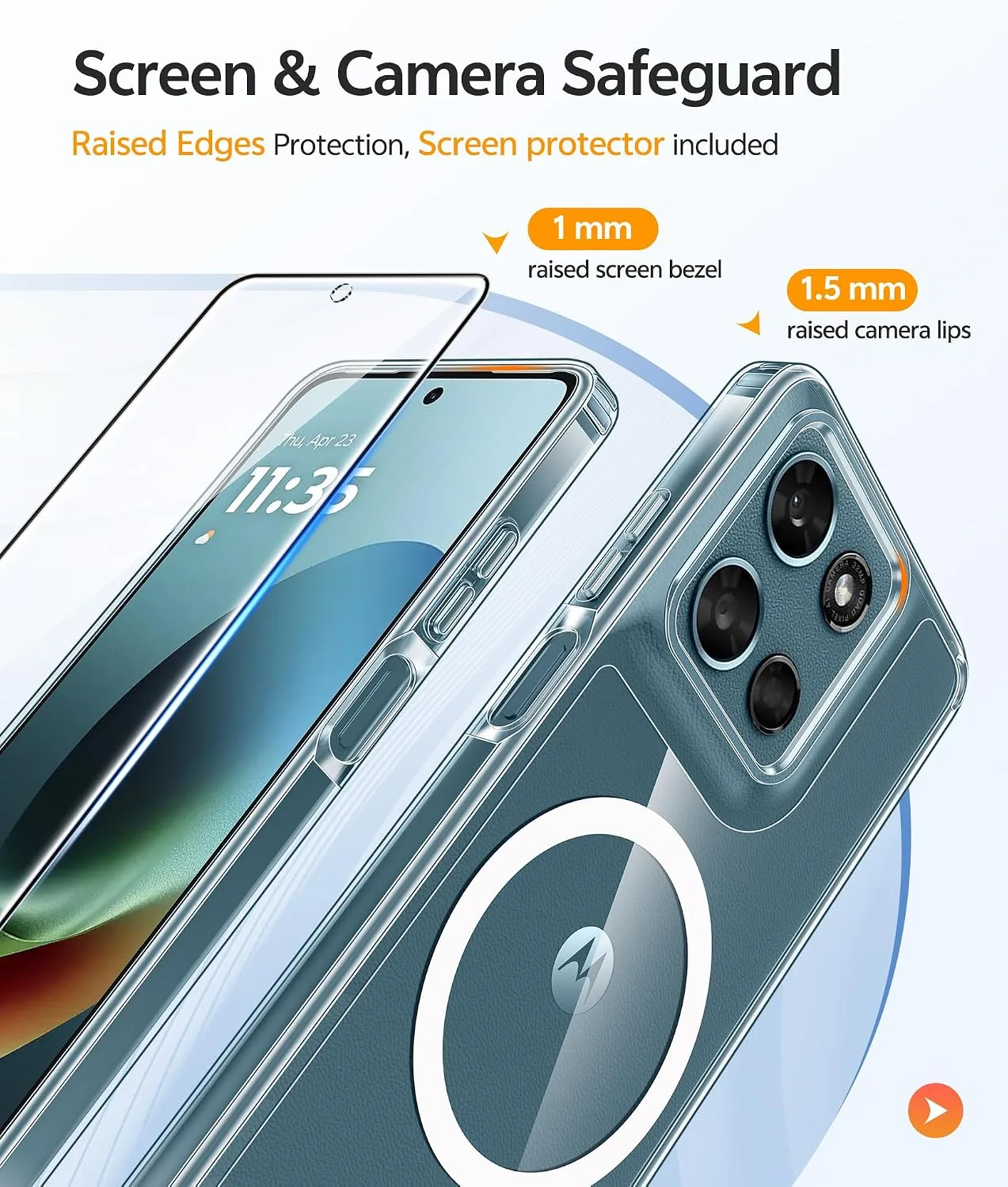 FNTCASE for Moto G Play 2026 / G 2026 / G 2025 Phone Case, Screen Protector