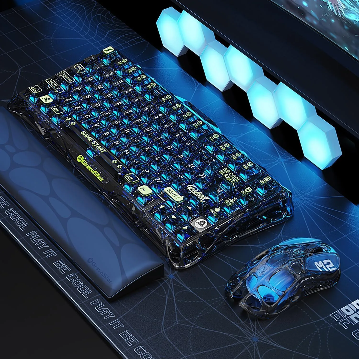 GravaStar Mercury M2 Wireless Gaming Mouse with RGB - 1k Polling Rate