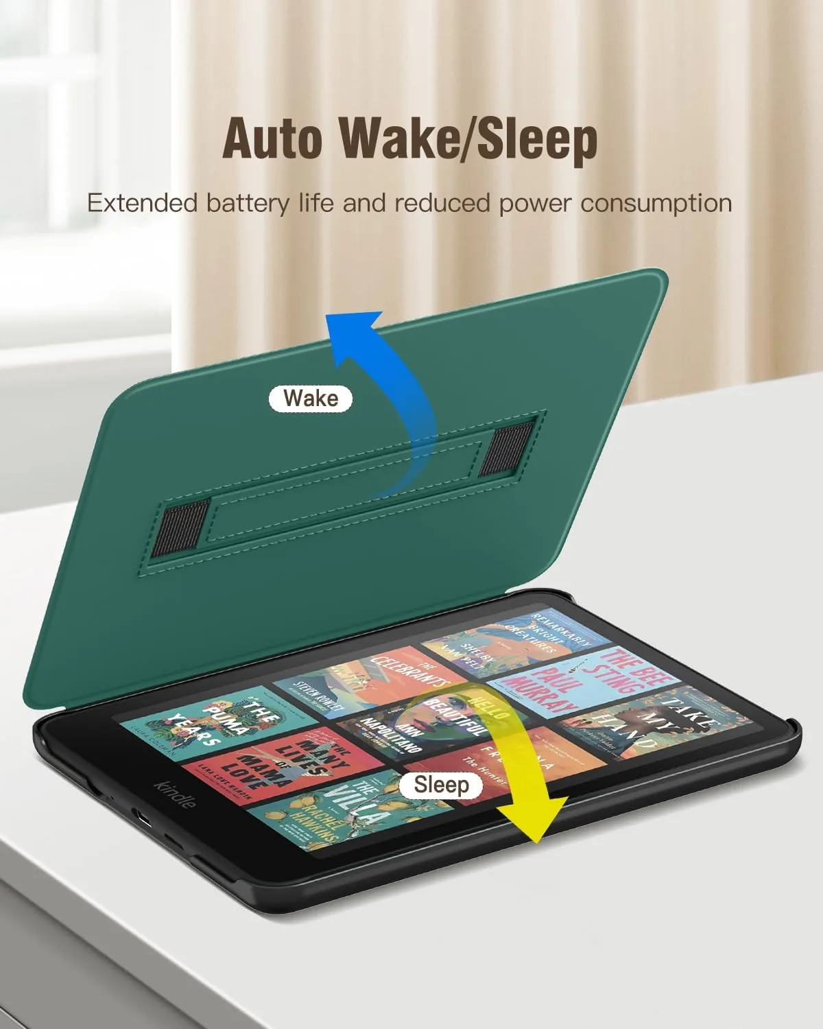 MoKo Case for 7" Kindle Paperwhite 12th Gen 2024 & Colorsoft, Green Forest