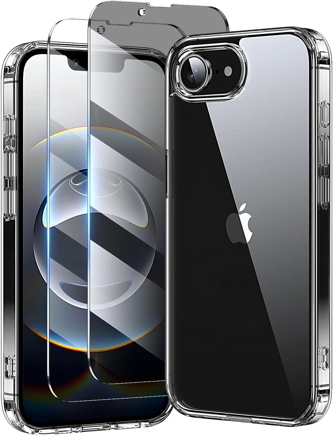 toushion 3 in 1 for iPhone 16E Case/iPhone 17E Case Transparent
