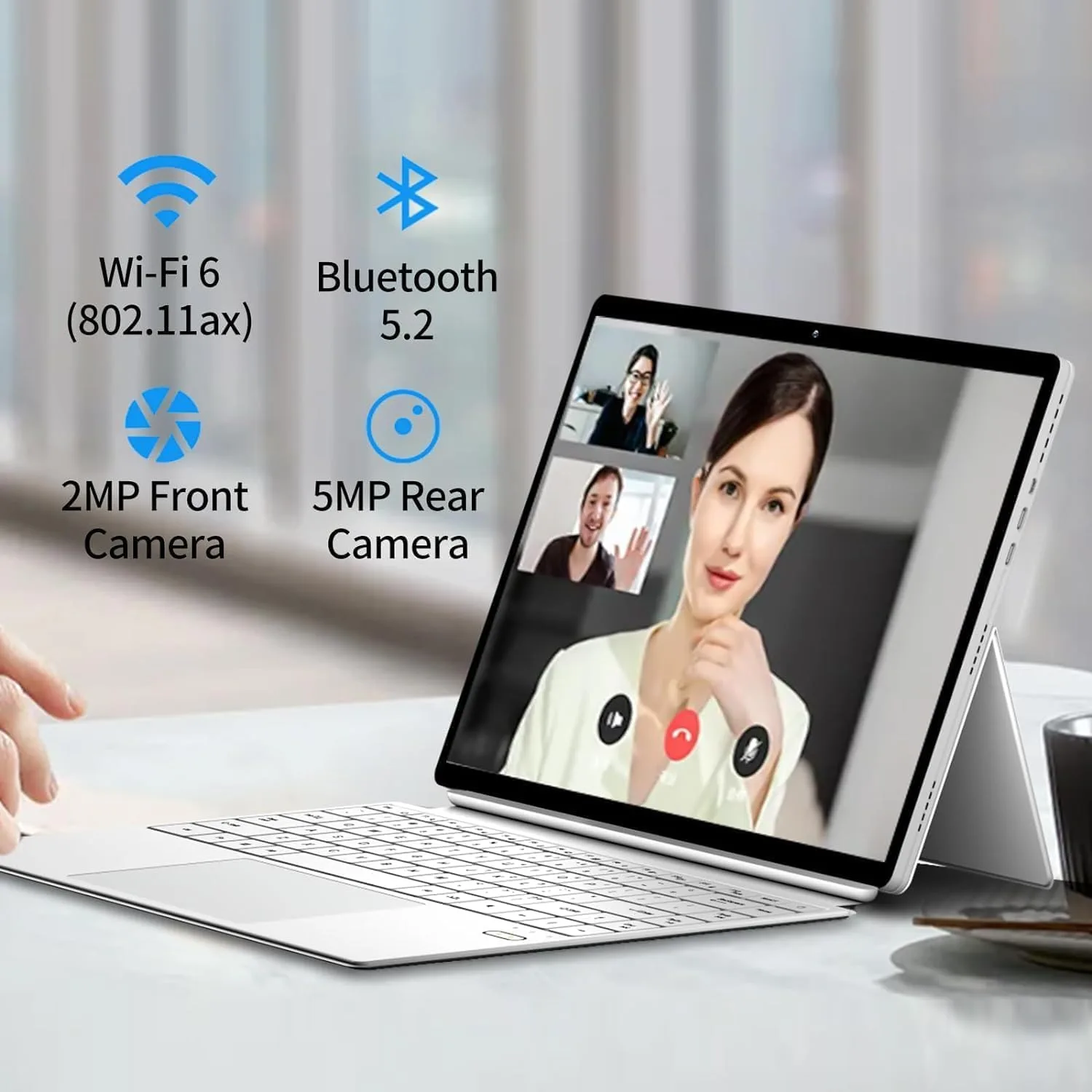 FUNYET 2 in 1 Laptop Touchscreen, 14 Inch Tablet Laptop Computer, 12th Gen N100 Processor, 16GB DDR5 RAM, 512GB SSD, 1920 x 1200, Wi-Fi 6, BT5.2, Backlit Keyboard, Window 11 Pro