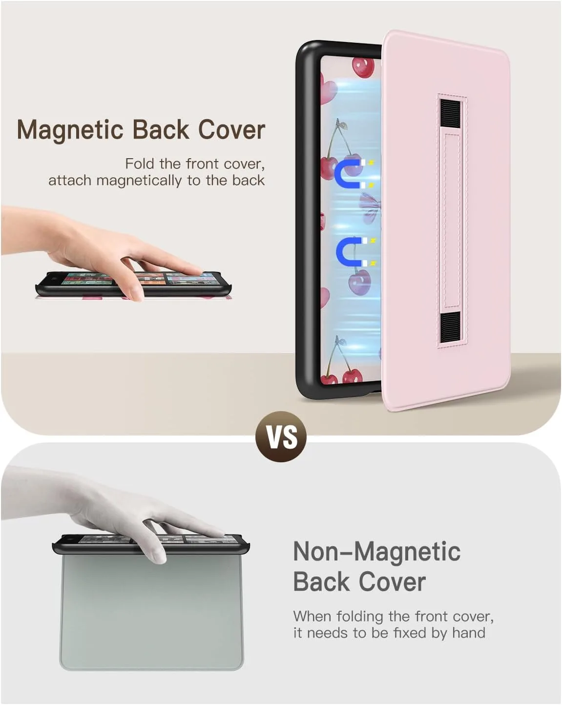 MoKo Case for 7" Kindle Paperwhite 12th Gen 2024 & Colorsoft, Cherry Bow