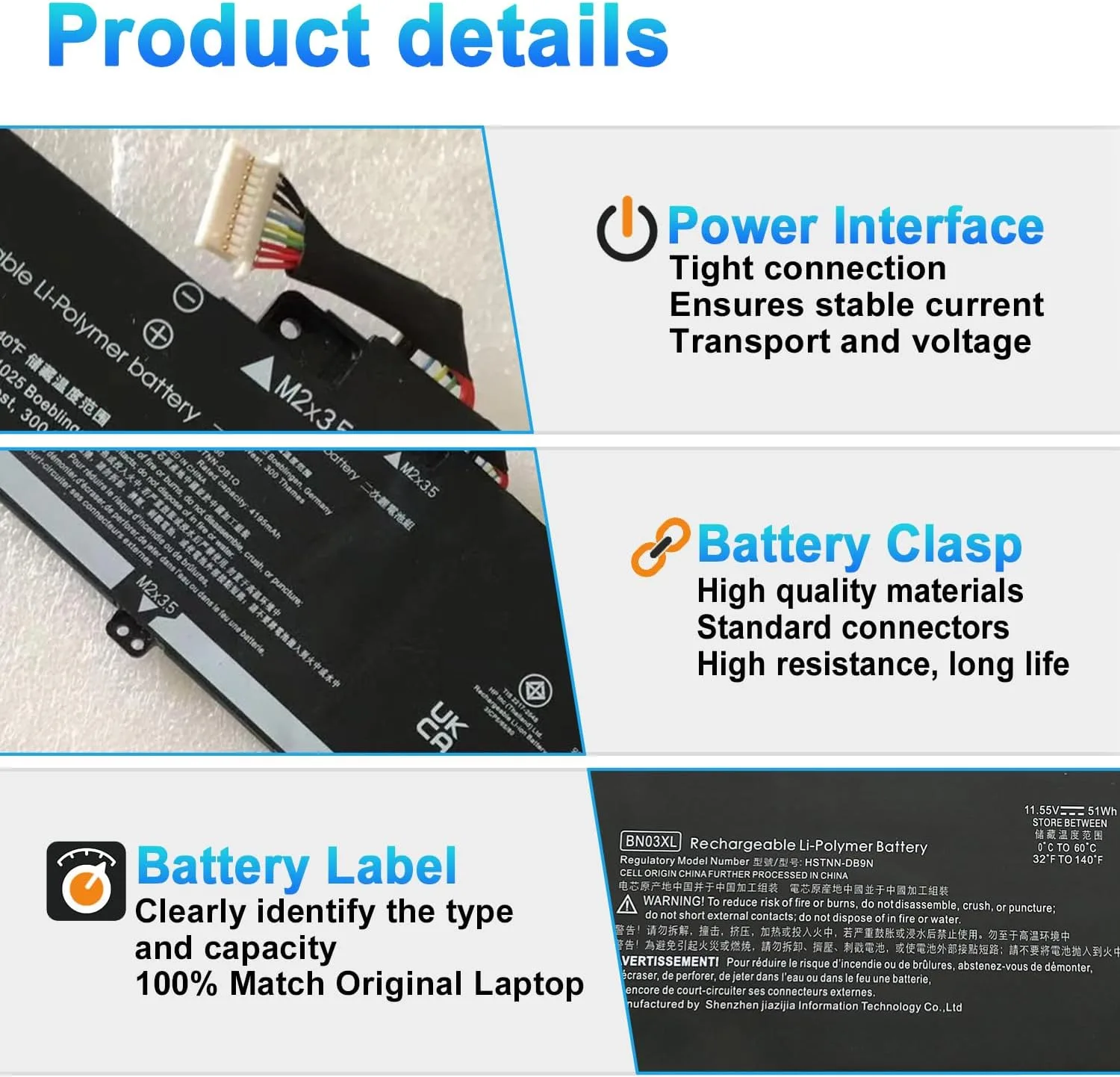 BN03XL L77034-005 Laptop Battery for HP Envy X360 13-BA 13-BD 13-AY 13-AR