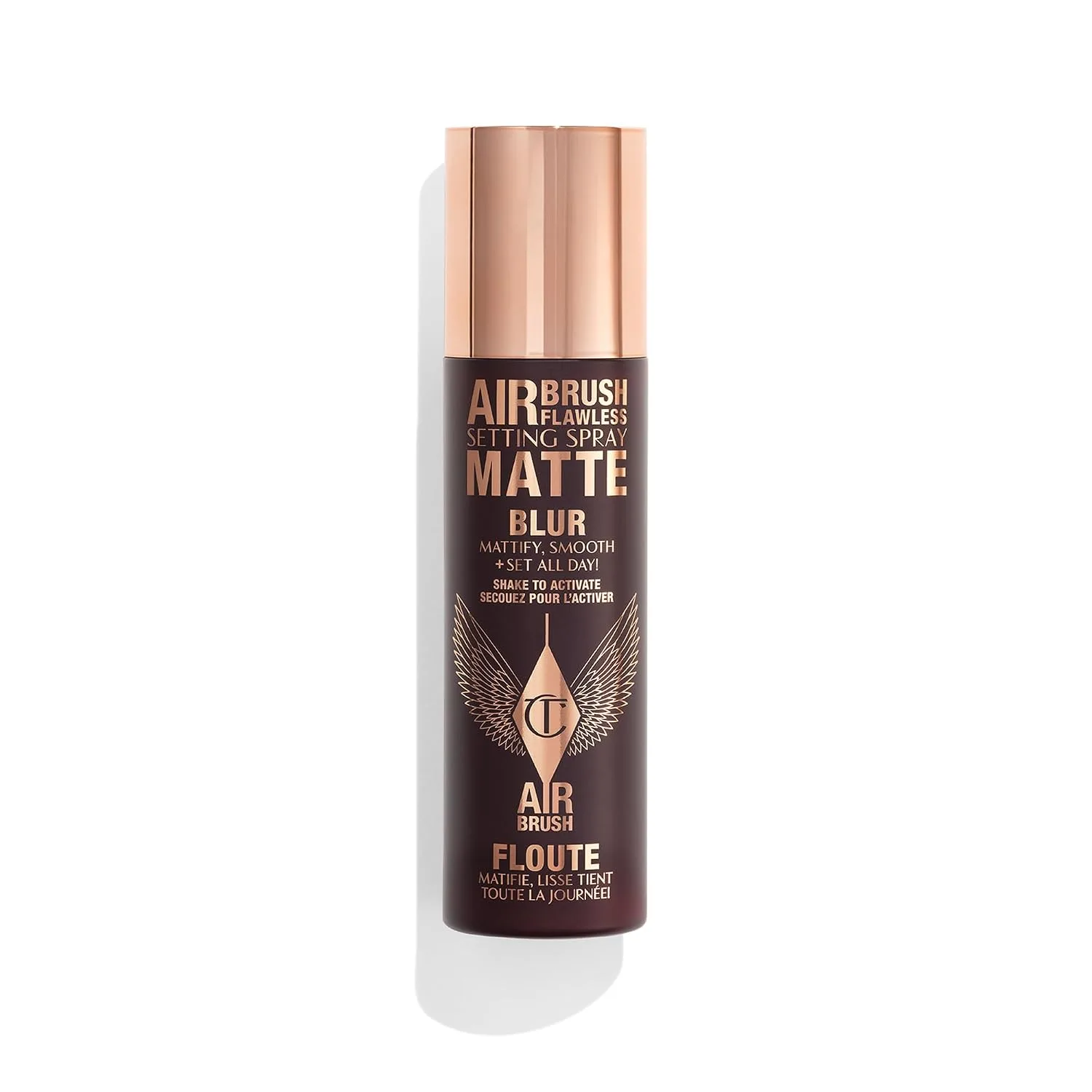 Charlotte Tilbury Airbrush Flawless Matte Setting Spray – Ulta-Fine Mist to Prime & Set Makeup Up to 16Hr – Oil and Shine Control with Blurring Matte Finish, Humidity & Waterproof