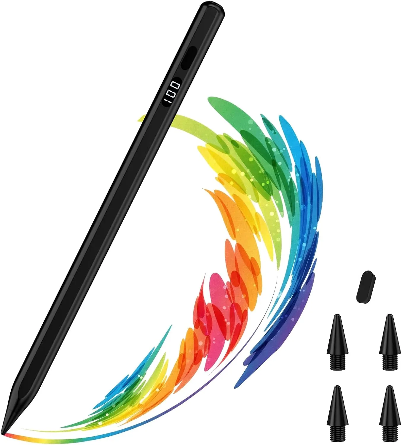 Lápiz Stylus MoKo para iPad 2018-2026 con carga USB-C y pantalla LED