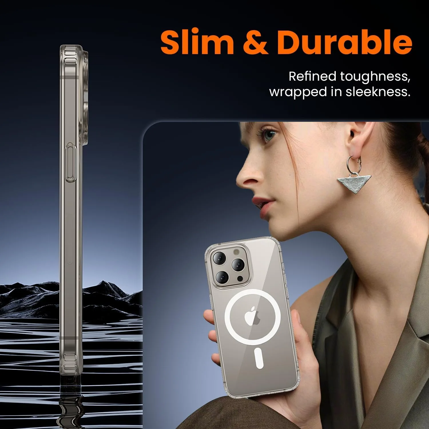toushion 3 in 1 for iPhone 15 Pro Max Case Clear